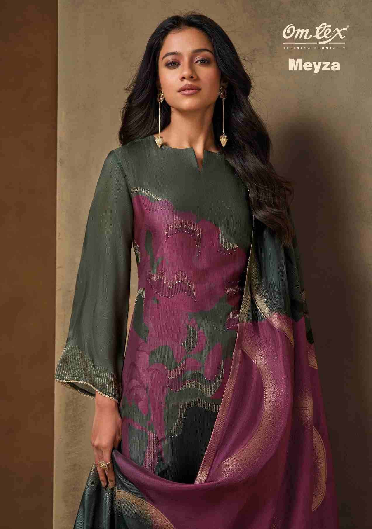 Meyza By Om Tex 8471-A To 8471-C Series Beautiful Festive Suits Colorful Stylish Fancy Casual Wear & Ethnic Wear Silk Dresses At Wholesale Price