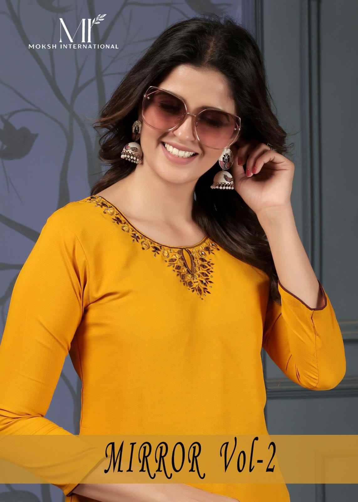 Mirror Vol-2 By Moksh International Designer Stylish Fancy Colorful Beautiful Party Wear & Ethnic Wear Collection Cotton Print Kurtis At Wholesale Price