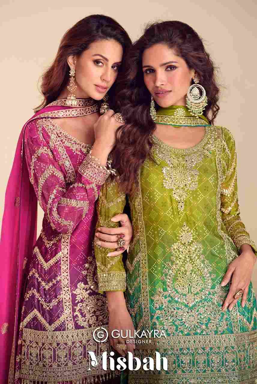 Misbah By Gulkayra Designer 7620 To 7621 Series Beautiful Sharara Suits Colorful Stylish Fancy Casual Wear & Ethnic Wear Chinnon Dresses At Wholesale Price