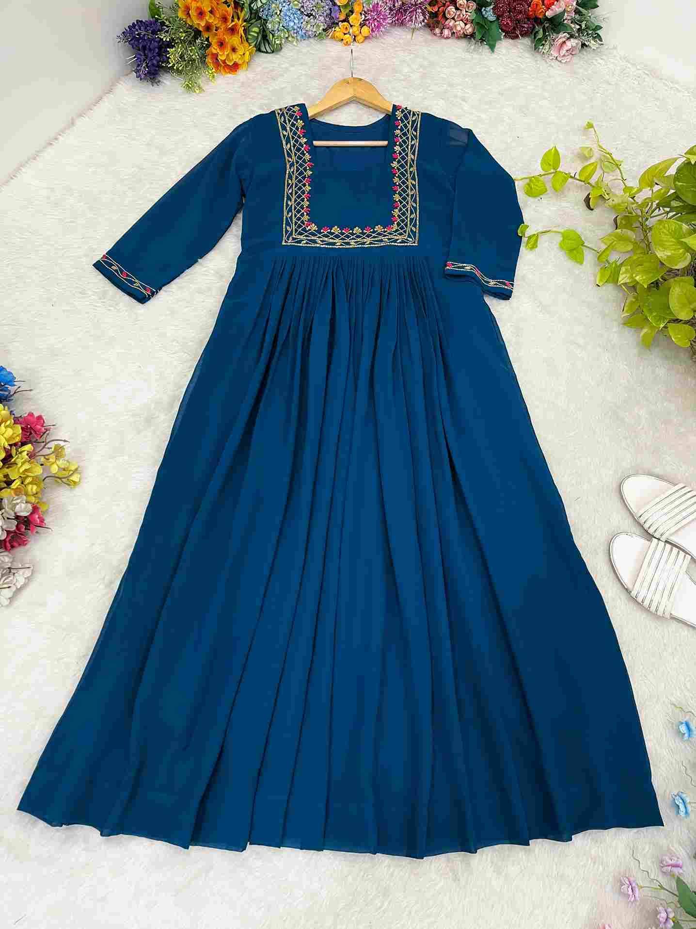 Mb-439 By Fashid Wholesale 01 To 04 Series Designer Stylish Fancy Colorful Beautiful Party Wear & Ethnic Wear Collection Faux Georgette Kurtis At Wholesale Price