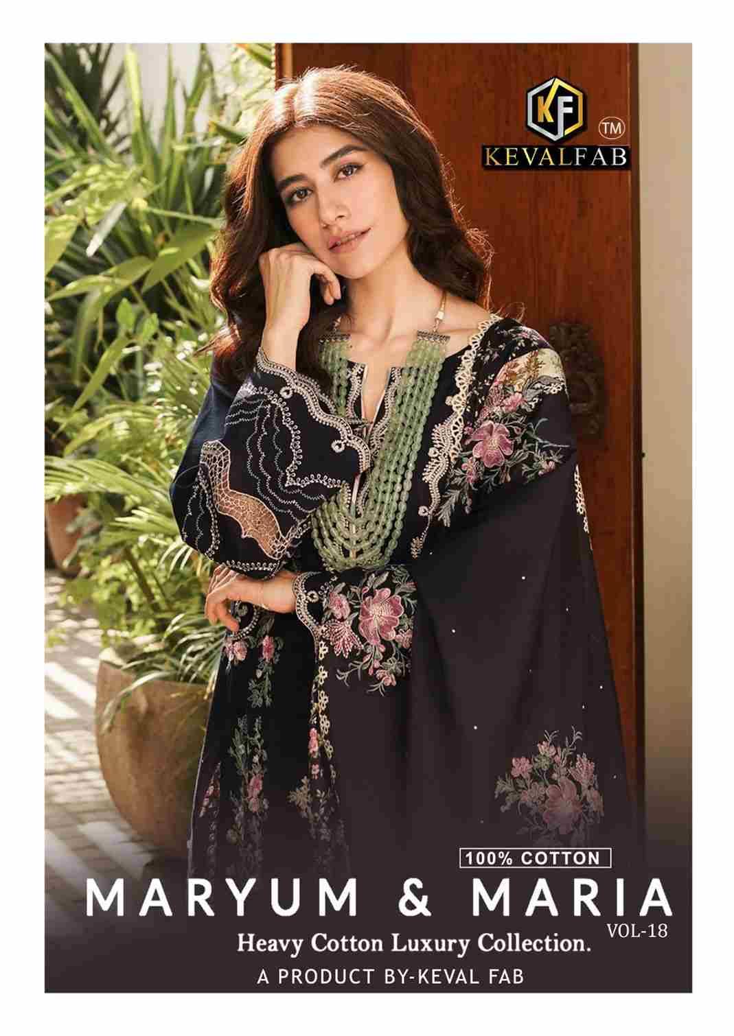 Maryum And Maria Vol-18 By Keval Fab 18001 To 18006 Series Beautiful Stylish Festive Suits Fancy Colorful Casual Wear & Ethnic Wear & Ready To Wear Heavy Cotton Print Dresses At Wholesale Price