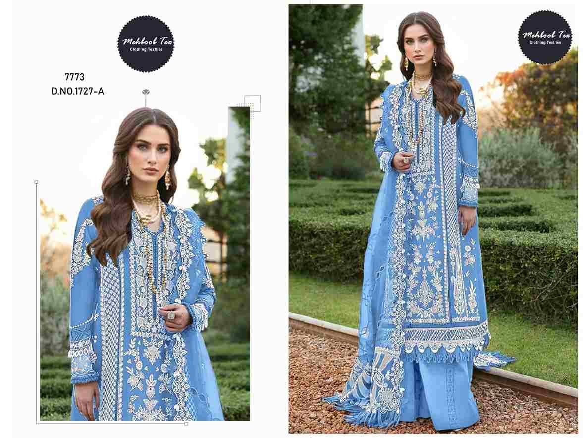 Mehboob Tex Hit Design 1727 Colours By Mehboob Tex 1727-A To 1727-C Series Beautiful Pakistani Suits Stylish Fancy Colorful Party Wear & Occasional Wear Pure Cotton Dresses At Wholesale Price