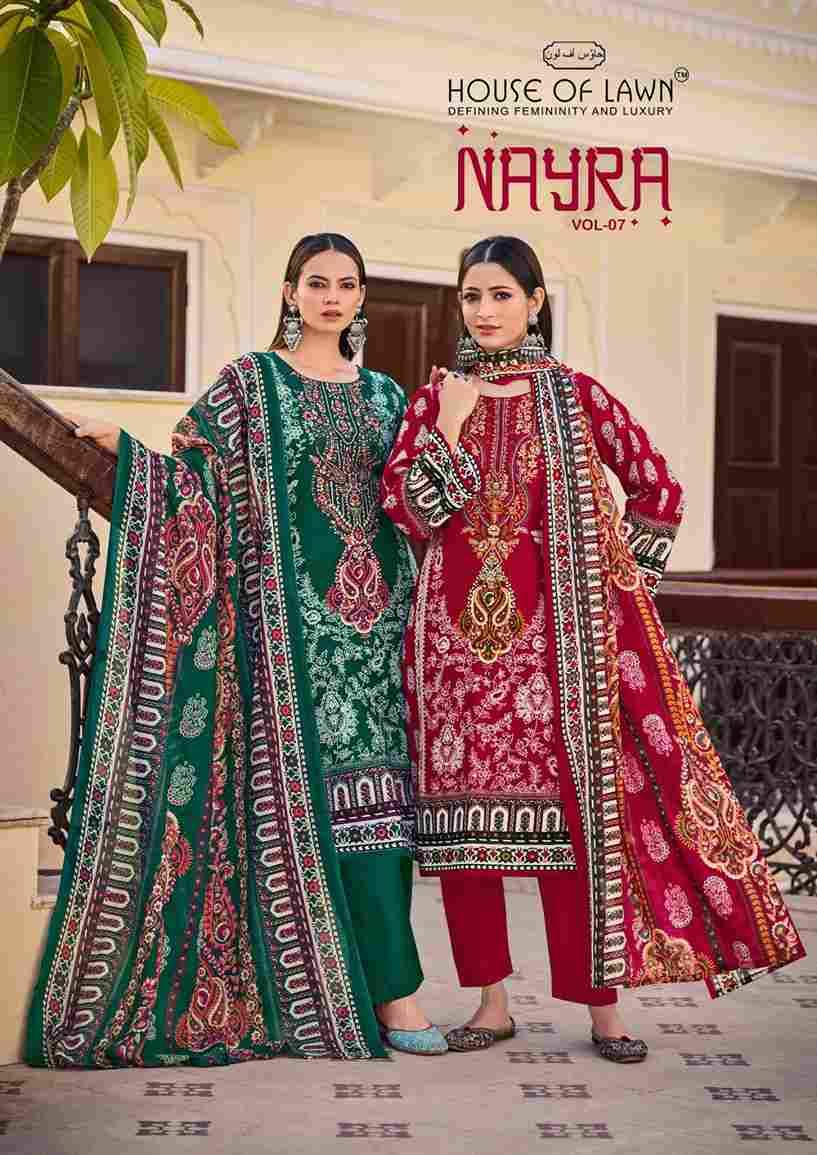 Nayra Vol-7 By House Of Lawn 1001 To 1008 Series Beautiful Festive Suits Stylish Fancy Colorful Casual Wear & Ethnic Wear Pure Cotton Print Dresses At Wholesale Price