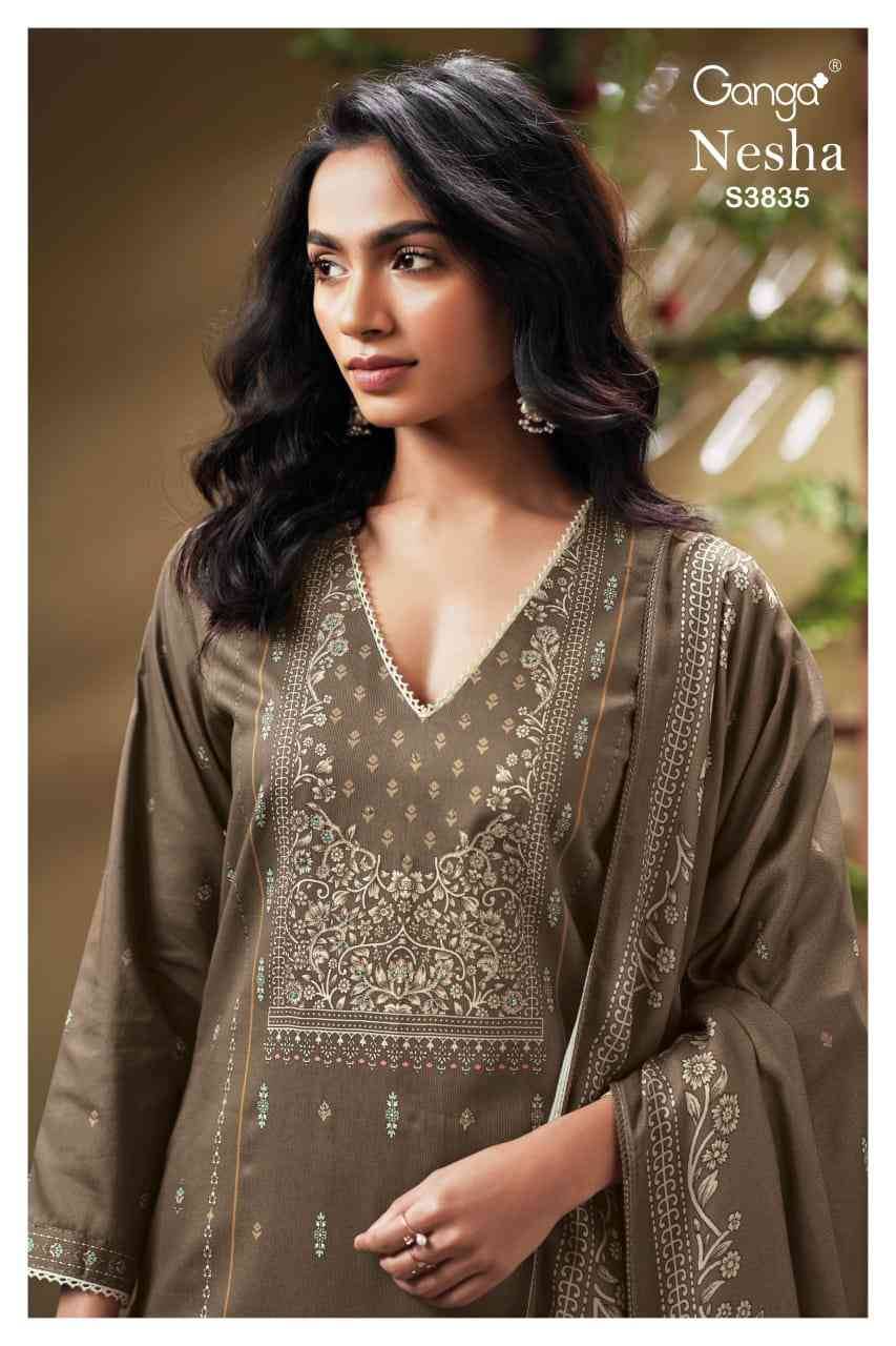 Nesha-3835 By Ganga Fashion 3835-A To 3835-D Series Beautiful Festive Suits Colorful Stylish Fancy Casual Wear & Ethnic Wear Pure Corduoy Dresses At Wholesale Price