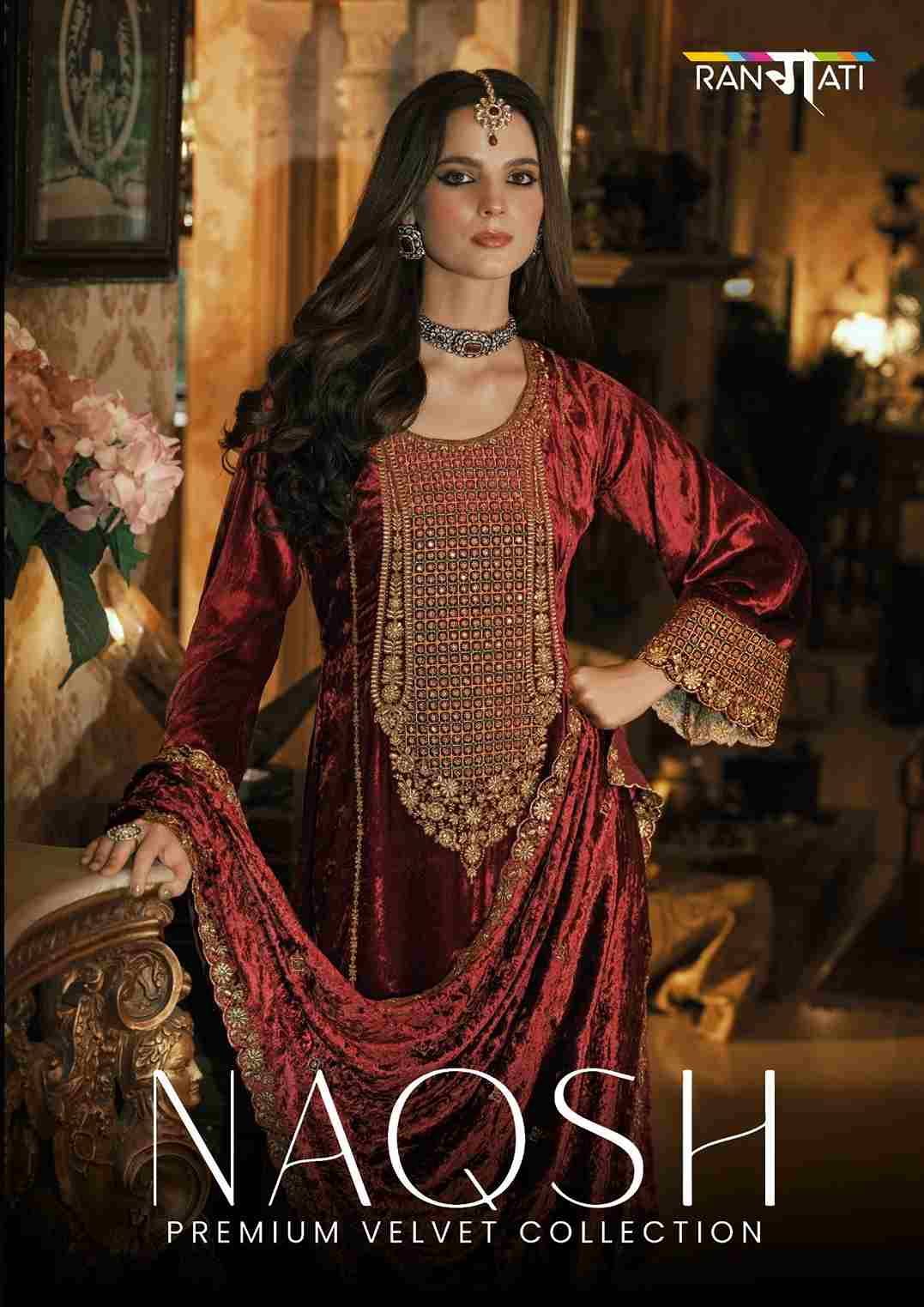 Naqsh By Rangati 01 To 04 Series Designer Festive Suits Beautiful Fancy Colorful Stylish Party Wear & Occasional Wear Silk Velvet Dresses At Wholesale Price
