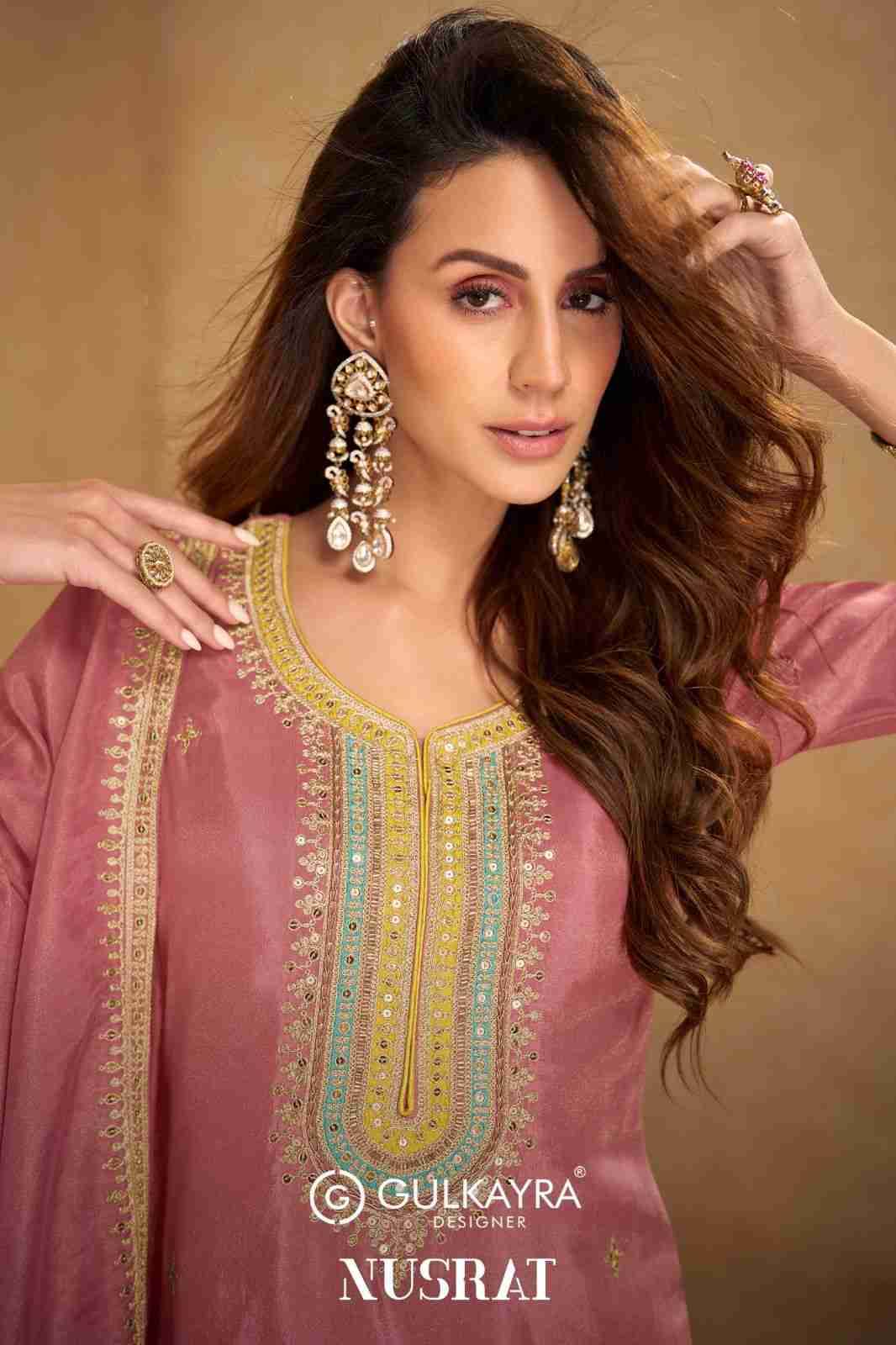 Nusrat By Gulkayra Designer 7565-A To 7565-C Series Beautiful Festive Suits Colorful Stylish Fancy Casual Wear & Ethnic Wear Simar Silk Dresses At Wholesale Price