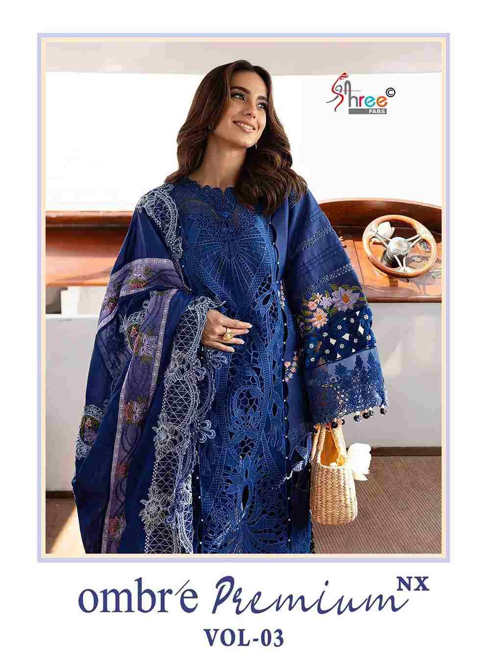 Ombre Premium Vol-3 Nx By Shree Fabs Designer Pakistani Suits Collection Beautiful Stylish Fancy Colorful Party Wear & Ethnic Wear Pure Viscose With Pure Cotton With Embroidery Dresses At Wholesale Price