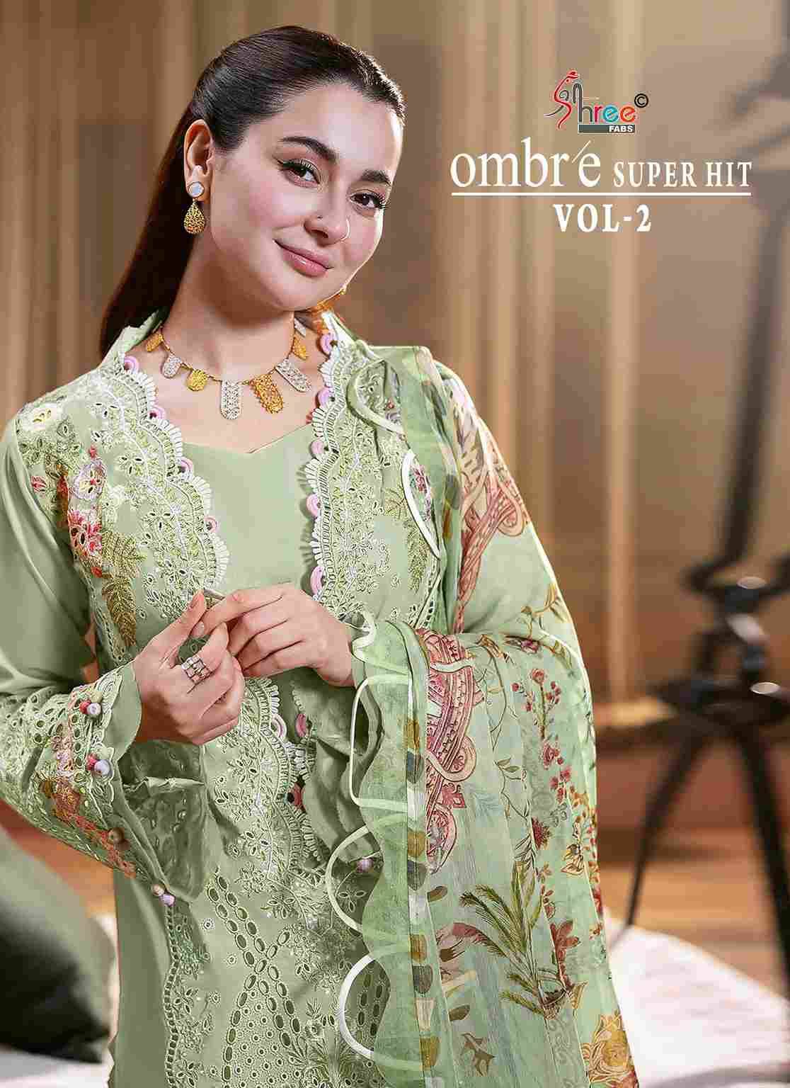 Ombre Vol-2 Super Hit By Shree Fabs 8001 To 8006 Series Beautiful Pakistani Suits Colorful Stylish Fancy Casual Wear & Ethnic Wear Pure Cotton With Embroidered Dresses At Wholesale Price