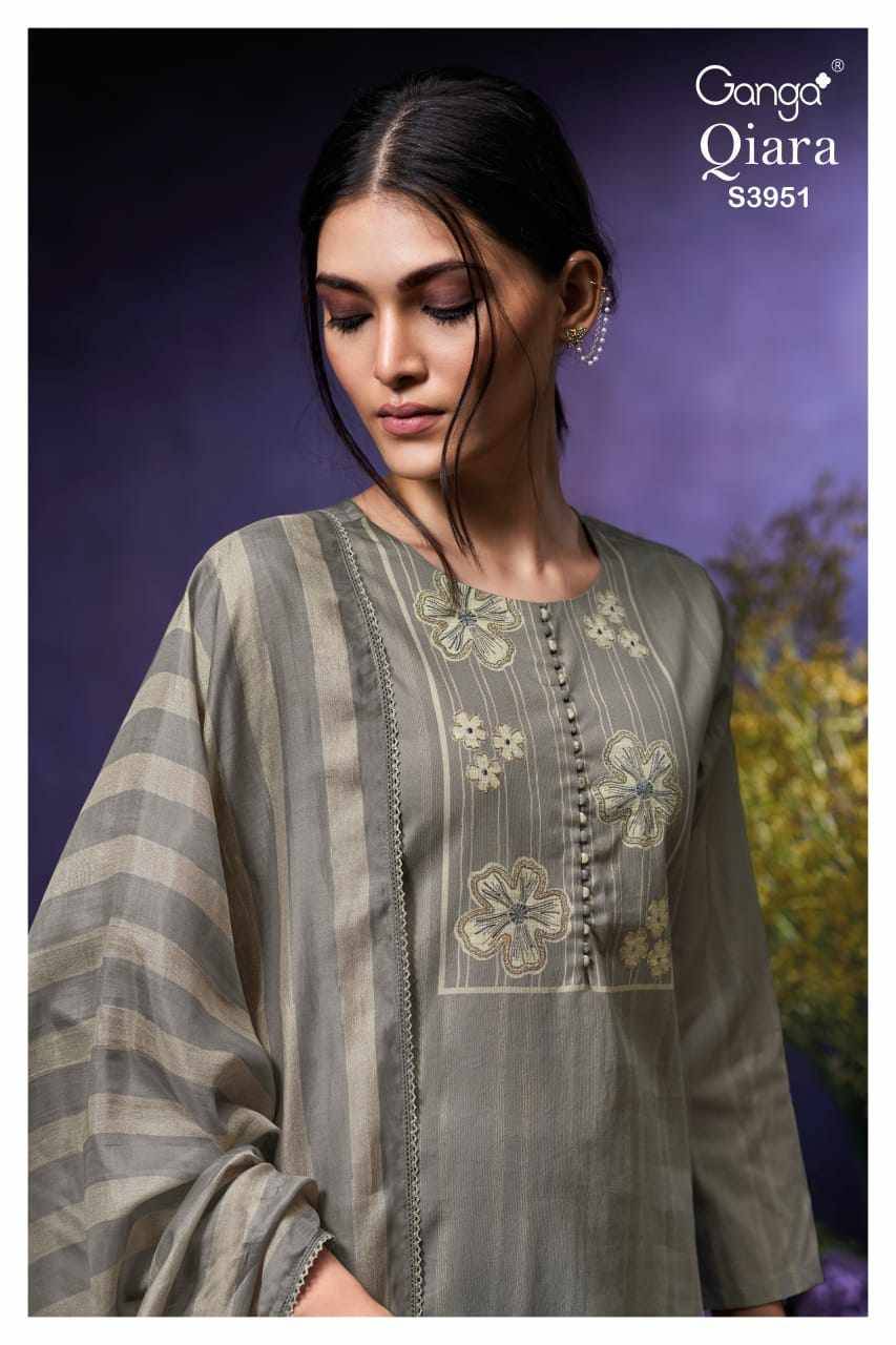 Qiara-3951 By Ganga Fashion 3951-A To 3951-D Series Beautiful Festive Suits Colorful Stylish Fancy Casual Wear & Ethnic Wear Premium Corduroy Dresses At Wholesale Price