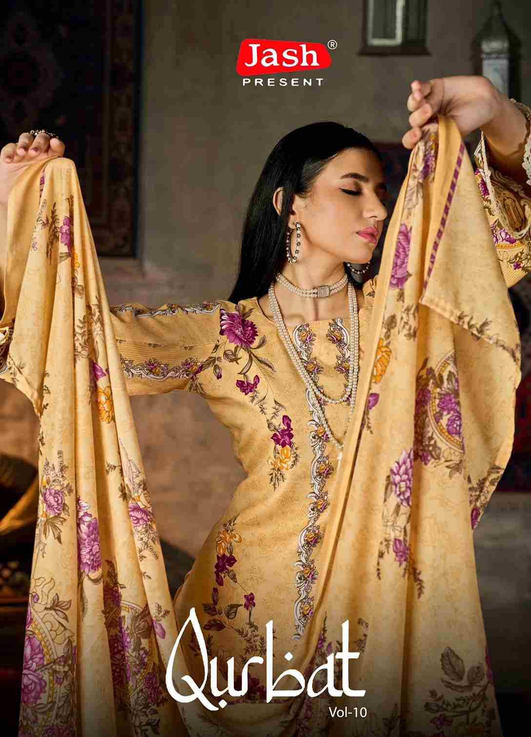 Qurbat Vol-10 By Jash 10001 To 10008 Series Beautiful Festive Suits Stylish Fancy Colorful Casual Wear & Ethnic Wear Cotton Print Dresses At Wholesale Price