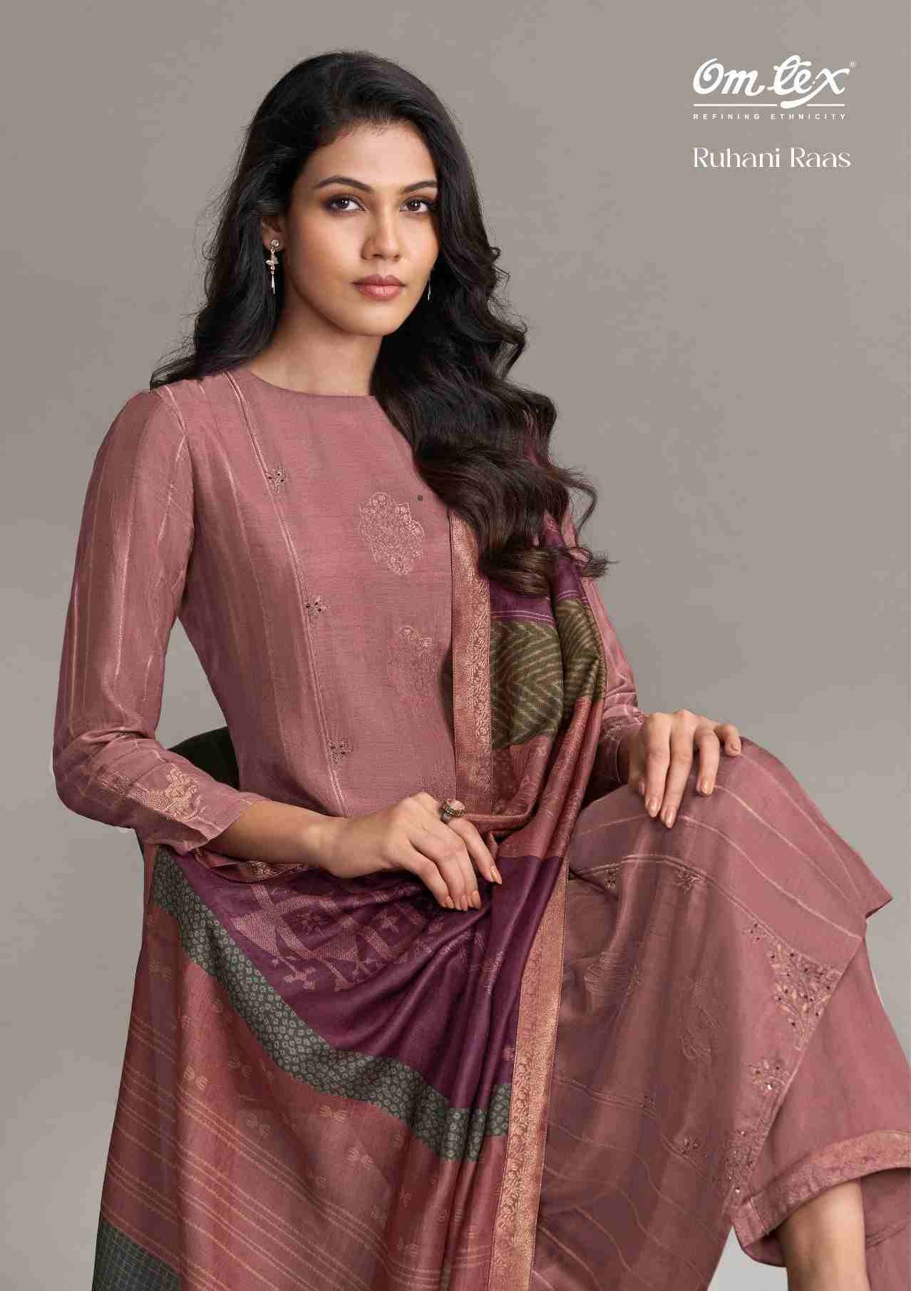 Ruhani Raas By Om Tex 7871-A To 7871-D Series Beautiful Festive Suits Colorful Stylish Fancy Casual Wear & Ethnic Wear Muslin Jacquard Dresses At Wholesale Price