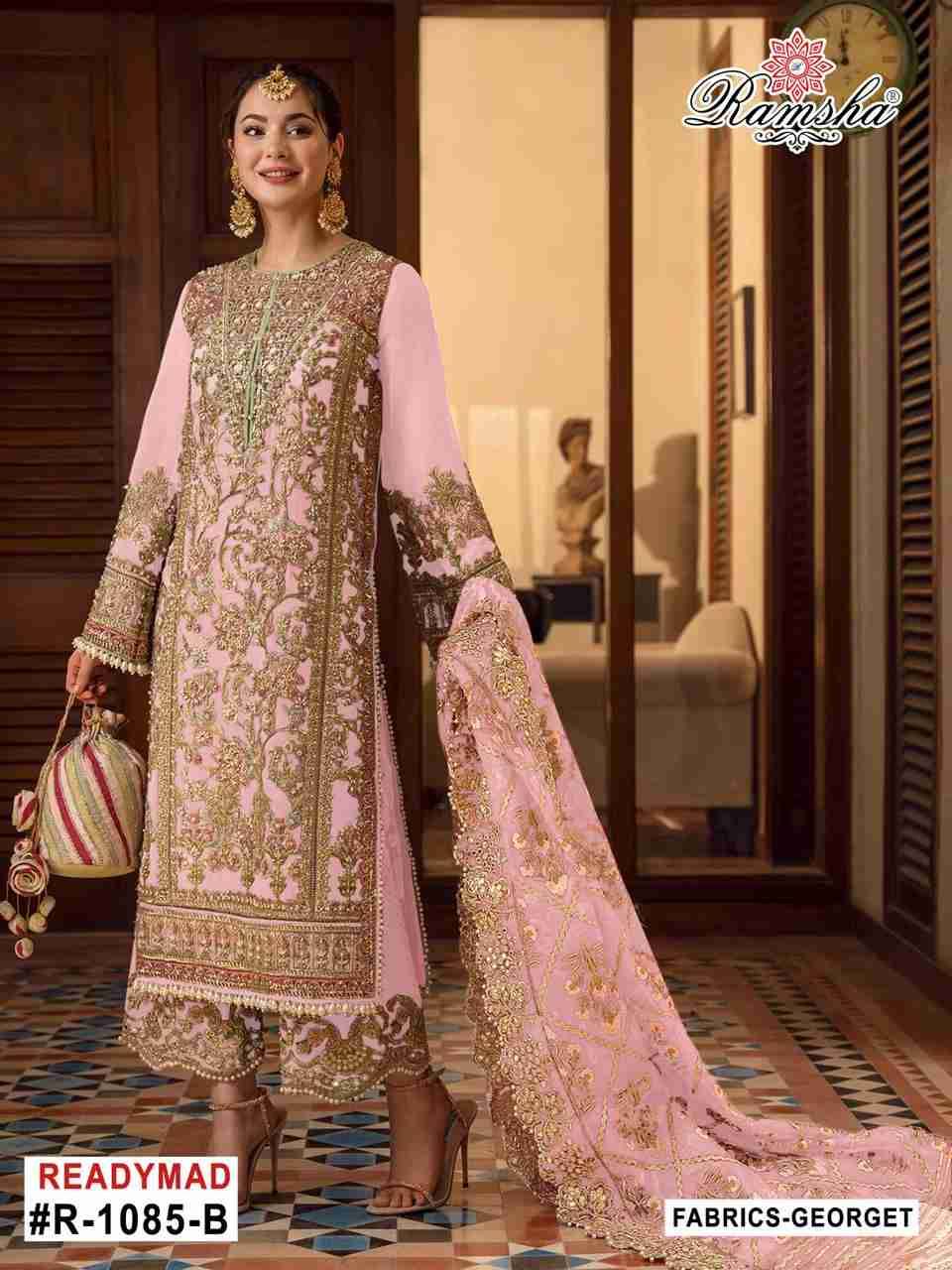 Ramsha 1085 Colours By Ramsha 1085-A To 1085-D Series Designer Pakistani Suits Beautiful Stylish Fancy Colorful Party Wear & Occasional Wear Georgette Dresses At Wholesale Price