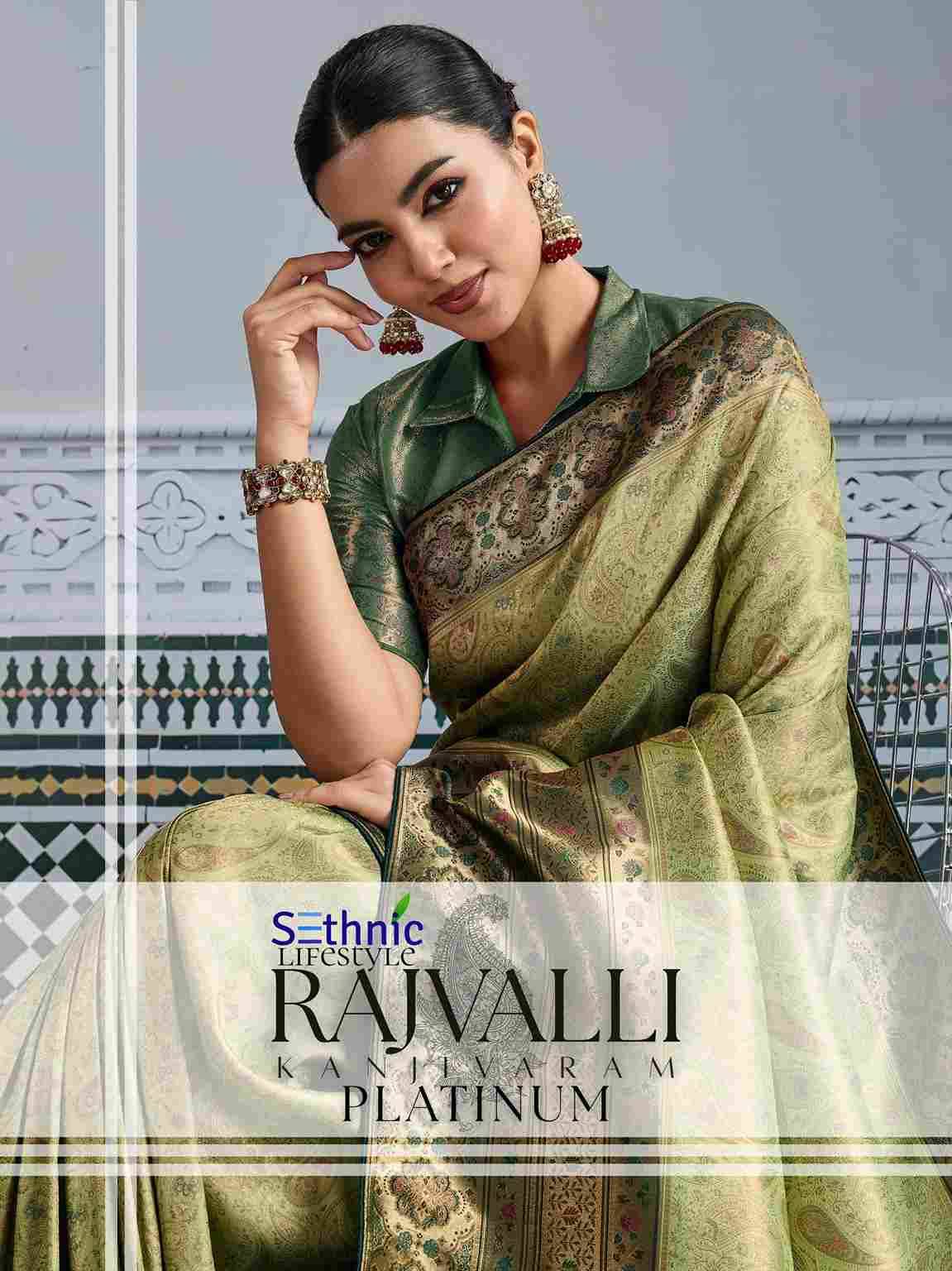 Rajvalli Platinum By Sethnic 76002-A To 76002-D Series Indian Traditional Wear Collection Beautiful Stylish Fancy Colorful Party Wear & Occasional Wear Kanjivaram Silk Sarees At Wholesale Price