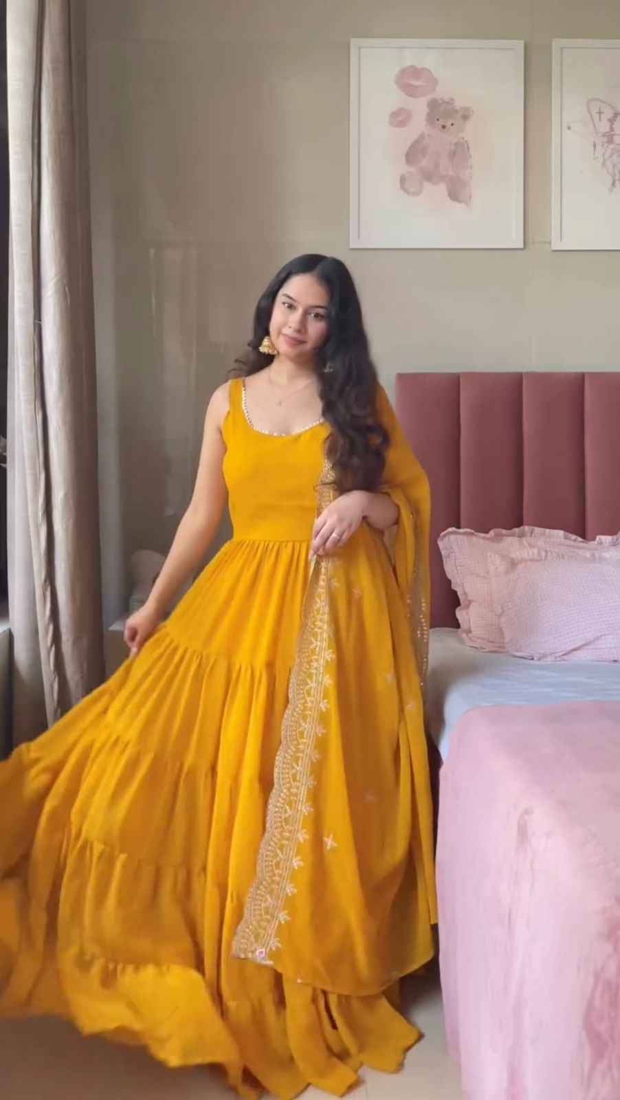 R-5925 By Fashid Wholesale Beautiful Suits Colorful Stylish Fancy Casual Wear & Ethnic Wear Faux Georgette Dresses At Wholesale Price