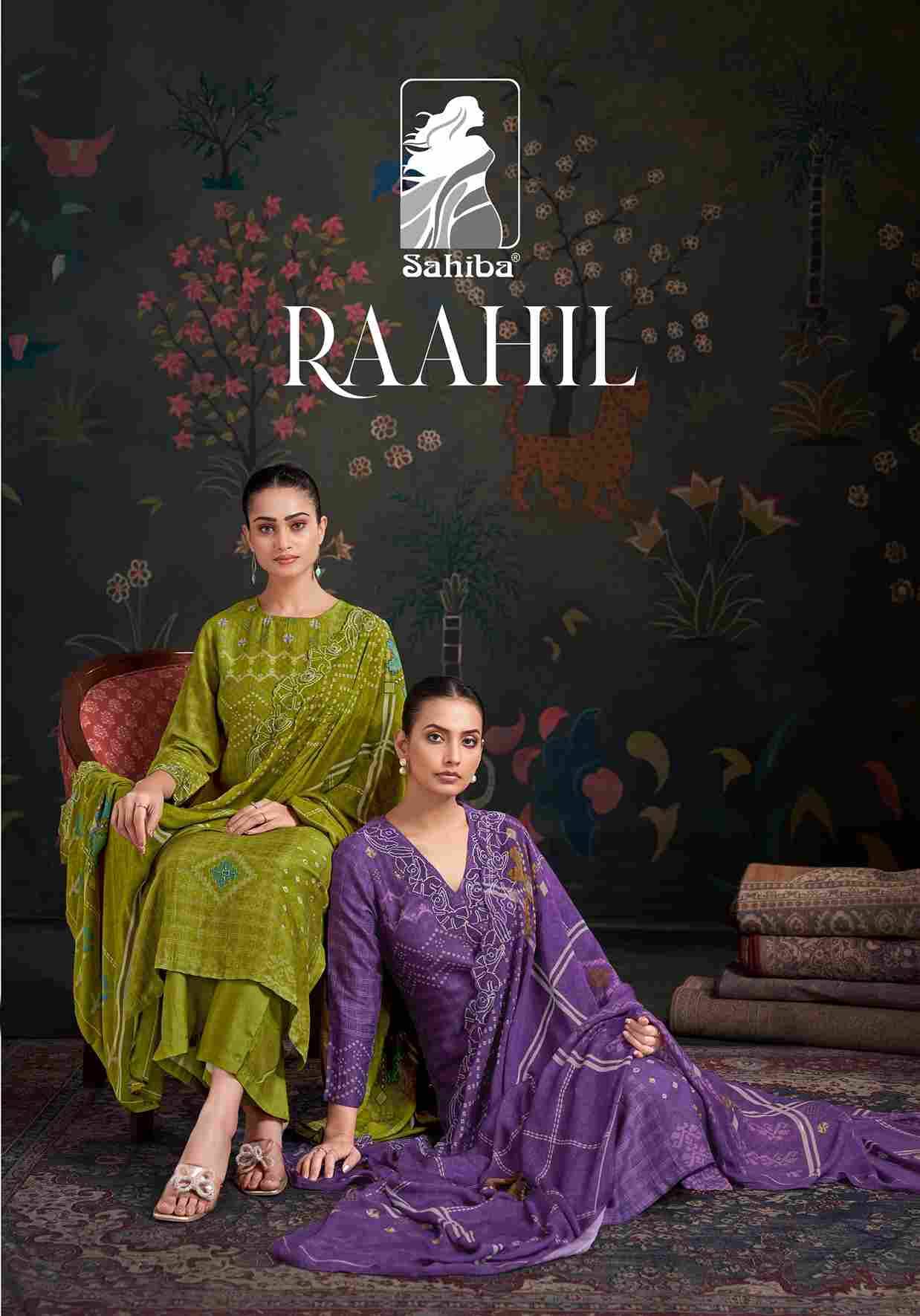 Raahil By Sahiba Fabrics Beautiful Festive Suits Colorful Stylish Fancy Casual Wear & Ethnic Wear Simmer Silk Print Dresses At Wholesale Price
