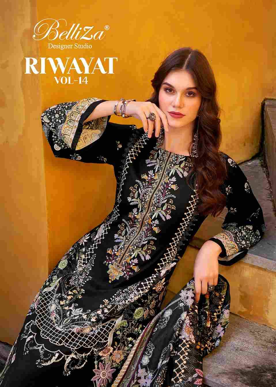 Riwayat Vol-14 By Belliza 901-001 To 901-008 Series Beautiful Festive Suits Stylish Fancy Colorful Casual Wear & Ethnic Wear Pure Viscose Rayon Print Dresses At Wholesale Price