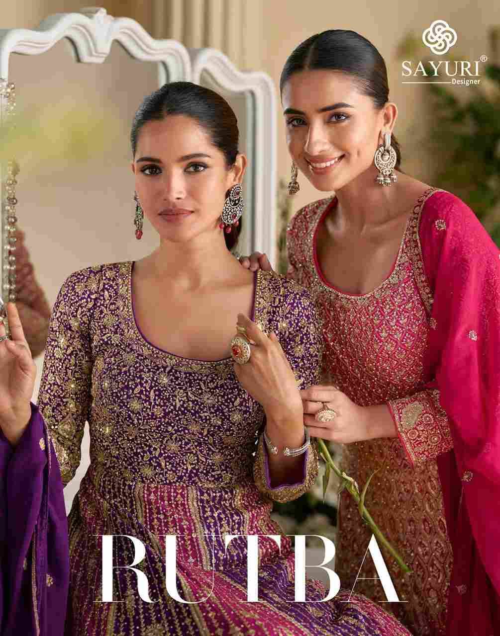 Rutba By Sayuri Designer Stylish Fancy Colorful Beautiful Party Wear & Ethnic Wear Collection Premium Georgette Gown With Bottom At Wholesale Price