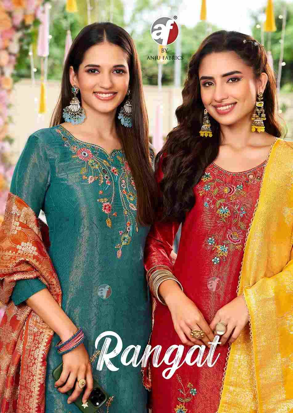 Rangat By Anju Fabrics 4021 To 4026 Series Designer Festive Suits Beautiful Stylish Fancy Colorful Party Wear & Occasional Wear Tissue Dresses At Wholesale Price