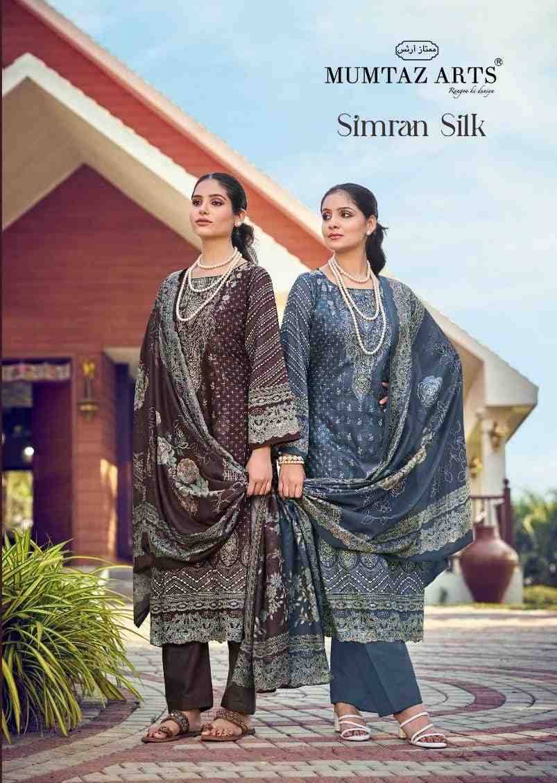 Simran Silk By Mumtaz Arts 101 To 104 Series Designer Festive Suits Collection Beautiful Stylish Fancy Colorful Party Wear & Occasional Wear Pure Jam Satin Dresses At Wholesale Price
