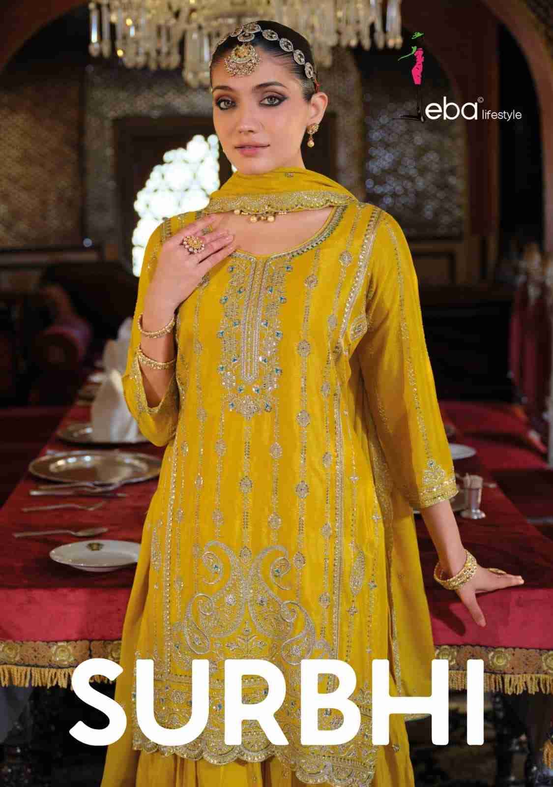 Surbhi By Eba Lifestyle 1935 To 1937 Series Beautiful Festive Suits Colorful Stylish Fancy Casual Wear & Ethnic Wear Chinnon Embroidery Dresses At Wholesale Price