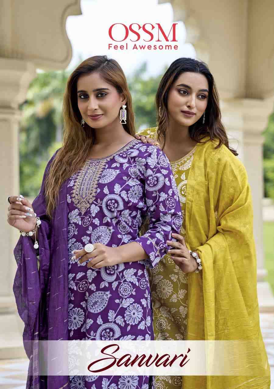 Sanvari By Ossm 1001 To 1006 Series Designer Festive Suits Beautiful Fancy Stylish Colorful Party Wear & Occasional Wear Vatican Dresses At Wholesale Price