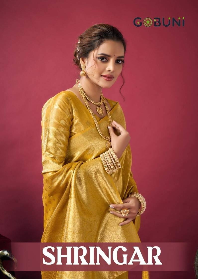 Shringar By Gobuni 1801 To 1804 Series Indian Traditional Wear Collection Beautiful Stylish Fancy Colorful Party Wear & Occasional Wear Silk Sarees At Wholesale Price