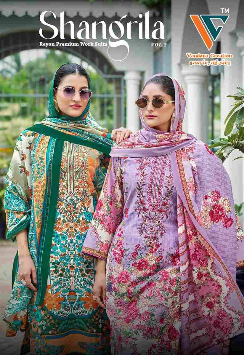 Shangrila Vol-2 By Vandana Creation 2001 To 2008 Series Beautiful Festive Suits Stylish Fancy Colorful Casual Wear & Ethnic Wear Rayon Print Dresses At Wholesale Price