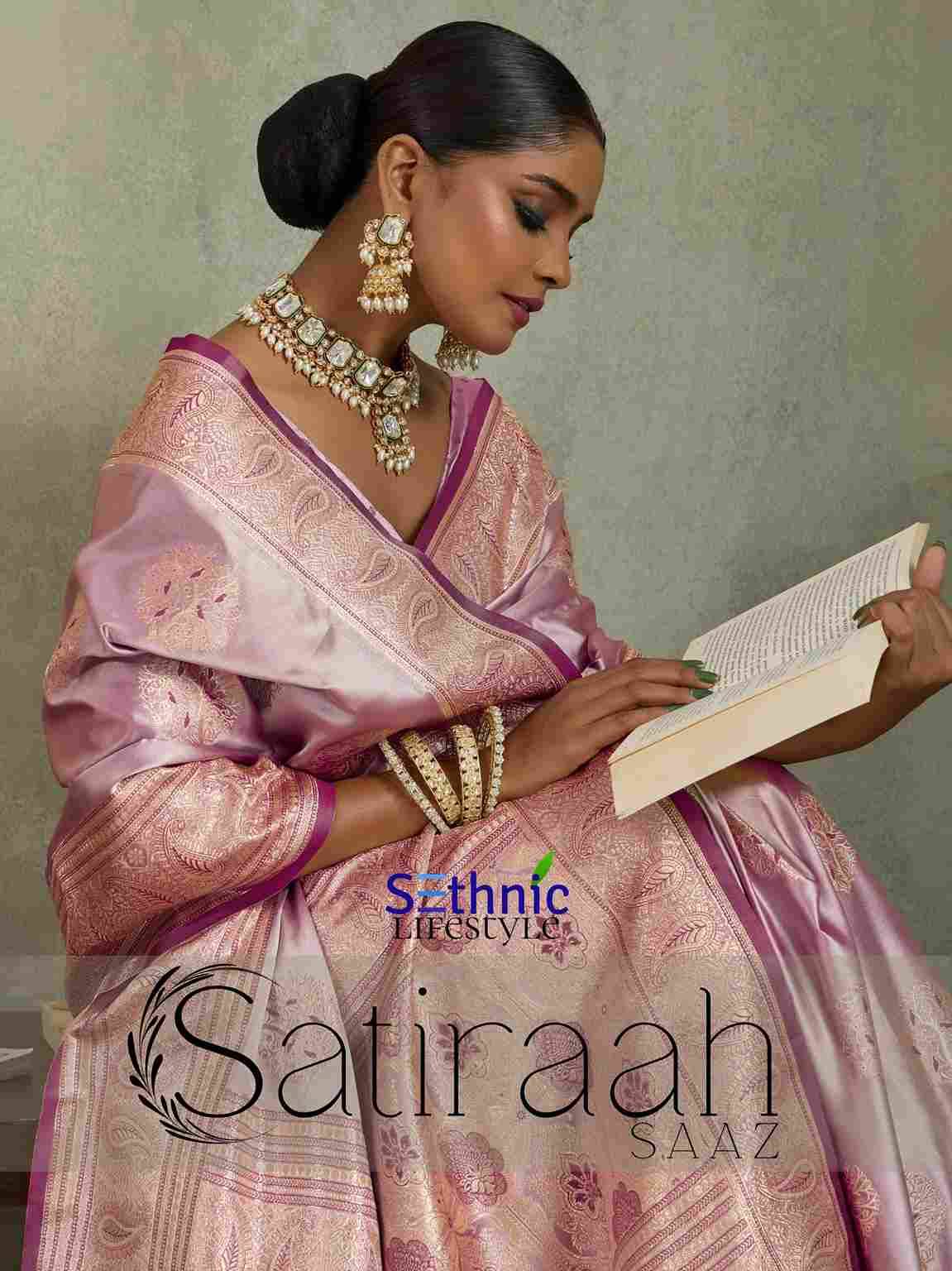 Satiraah By Sethnic 99001 To 99008 Series Indian Traditional Wear Collection Beautiful Stylish Fancy Colorful Party Wear & Occasional Wear Satin Silk Sarees At Wholesale Price