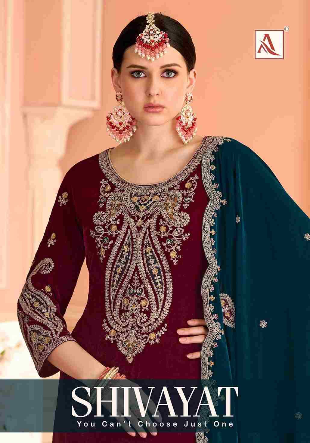 Shivayat By Alok Suit 1716-001 To 1716-004 Series Beautiful Festive Suits Colorful Stylish Fancy Casual Wear & Ethnic Wear Pure Velvet Dresses At Wholesale Price