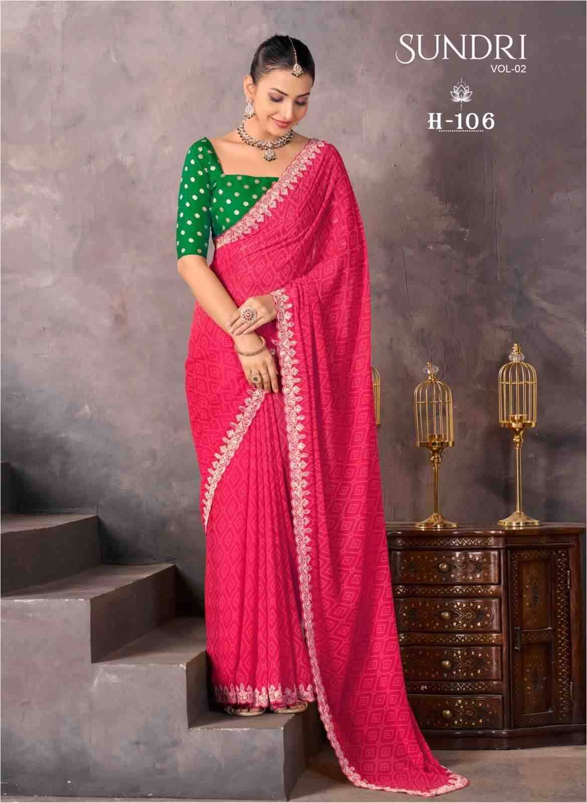 Sundri Vol-2 By Stavan 101 To 110 Series Indian Traditional Wear Collection Beautiful Stylish Fancy Colorful Party Wear & Occasional Wear Soft Georgette Sarees At Wholesale Price