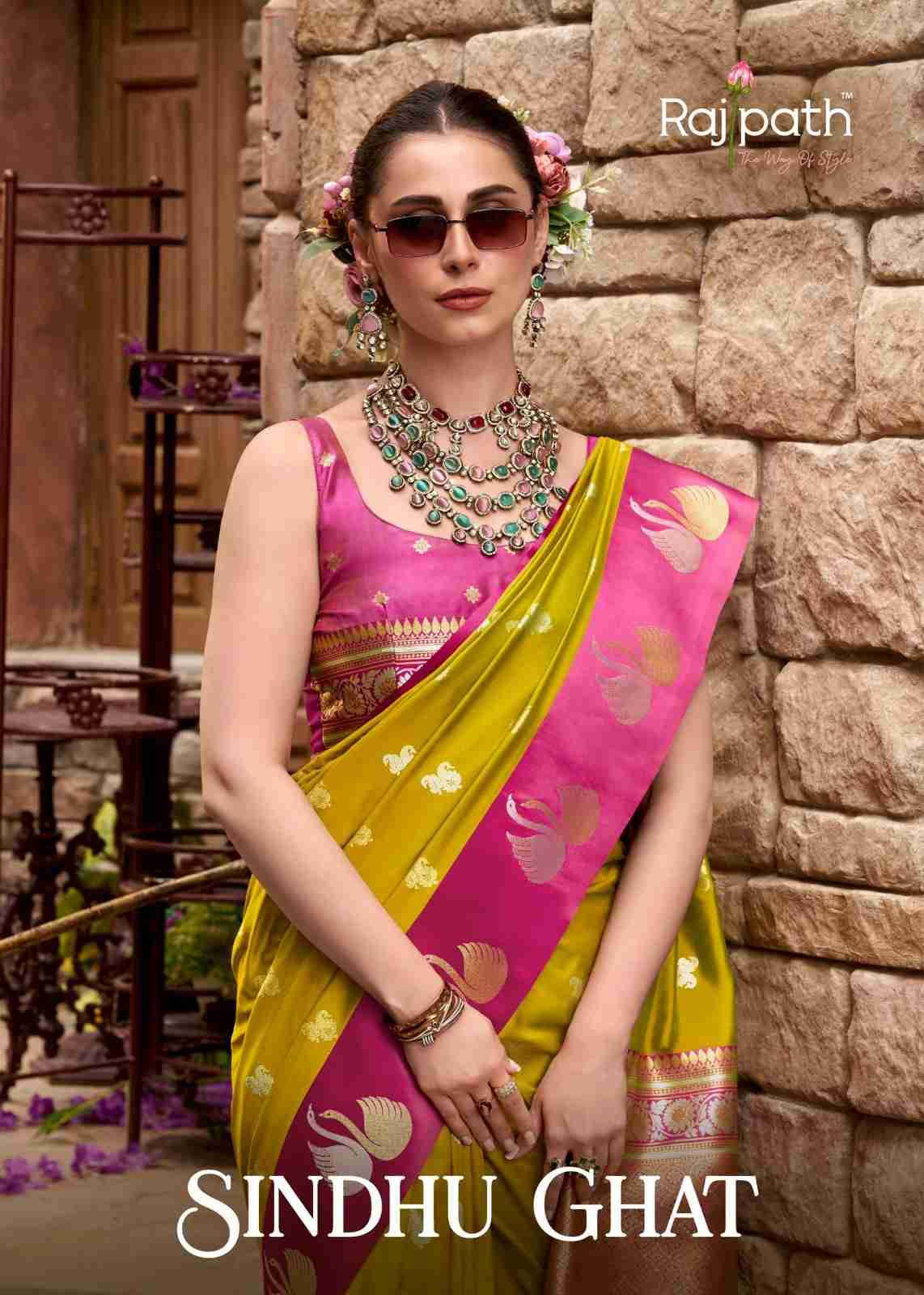 Sindhu Ghat By Rajpath 546 To 553 Series Indian Traditional Wear Collection Beautiful Stylish Fancy Colorful Party Wear & Occasional Wear Soft Satin Silk Sarees At Wholesale Price