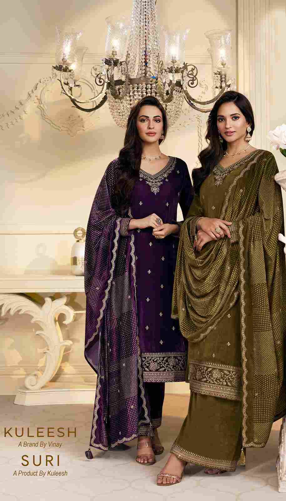 Suri By Kuleesh 75751 To 75755 Series Designer Festive Suits Collection Beautiful Stylish Fancy Colorful Party Wear & Occasional Wear Velvet Dresses At Wholesale Price