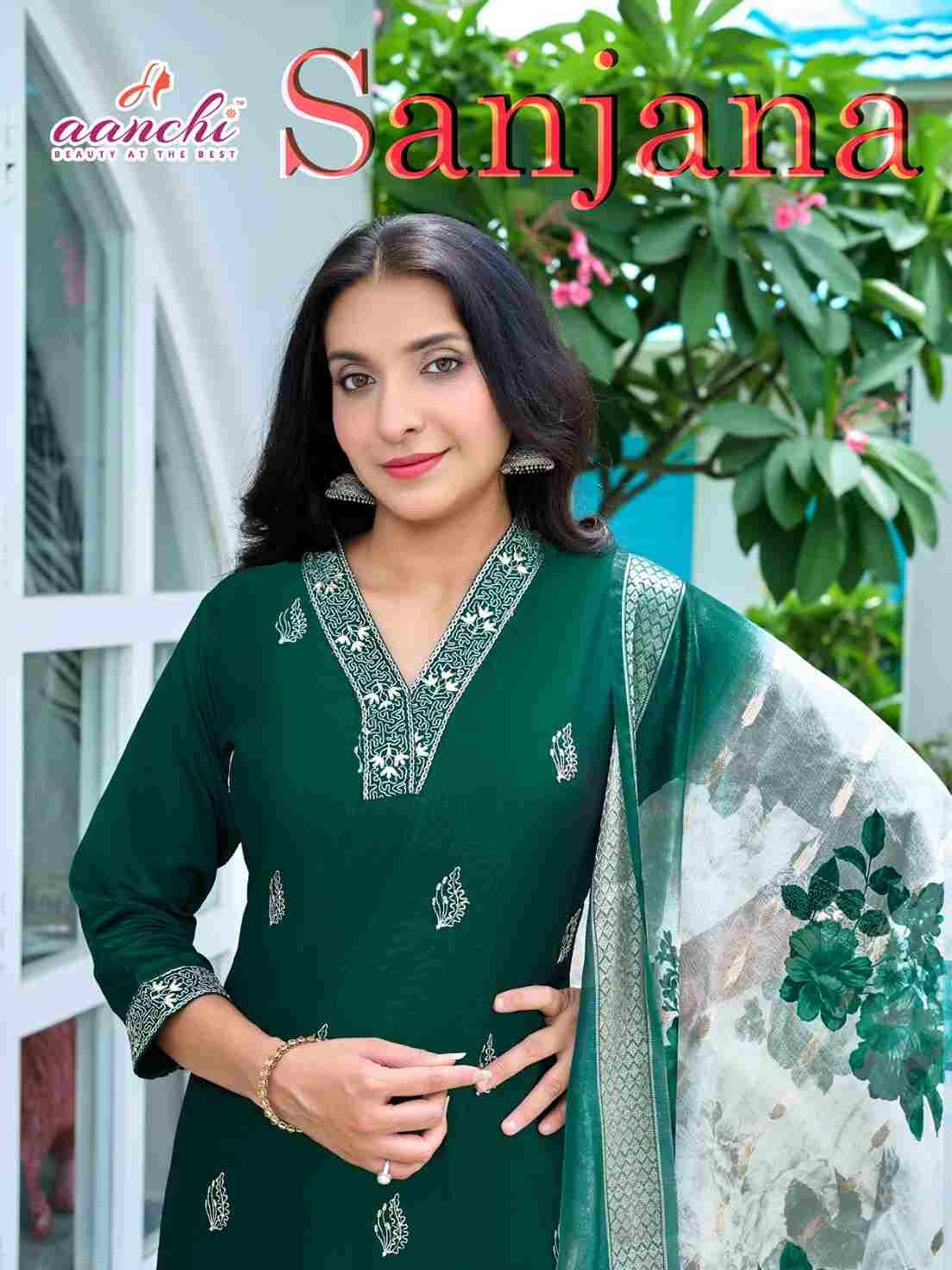 Sanjana By Aanchi 01 To 04 Series Beautiful Festive Suits Colorful Stylish Fancy Casual Wear & Ethnic Wear Rangoli Silk Dresses At Wholesale Price