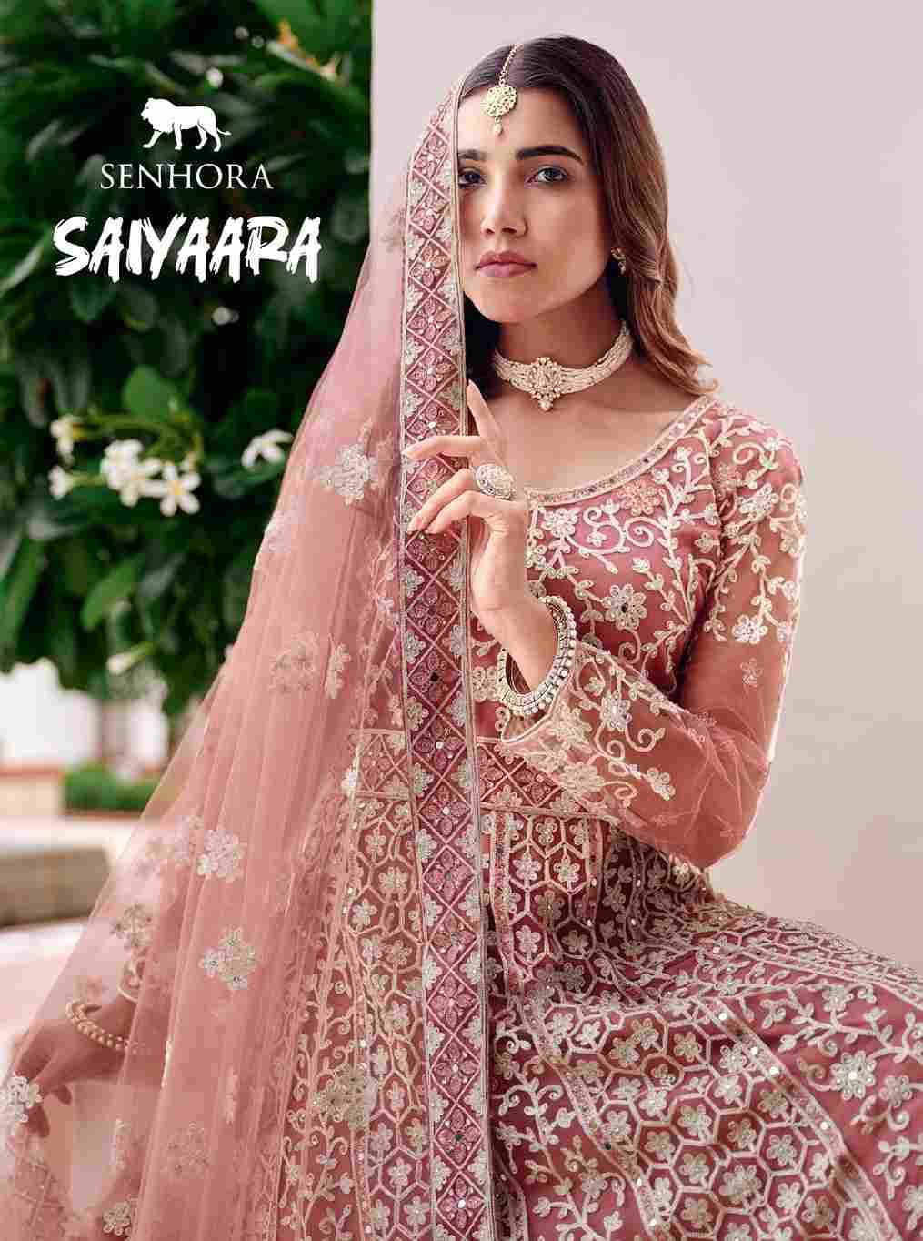 Saiyaara By Senhora Dresses 3103-A To 3103-D Series Designer Stylish Fancy Colorful Beautiful Party Wear & Ethnic Wear Collection Premium Net Gowns With Dupatta At Wholesale Price