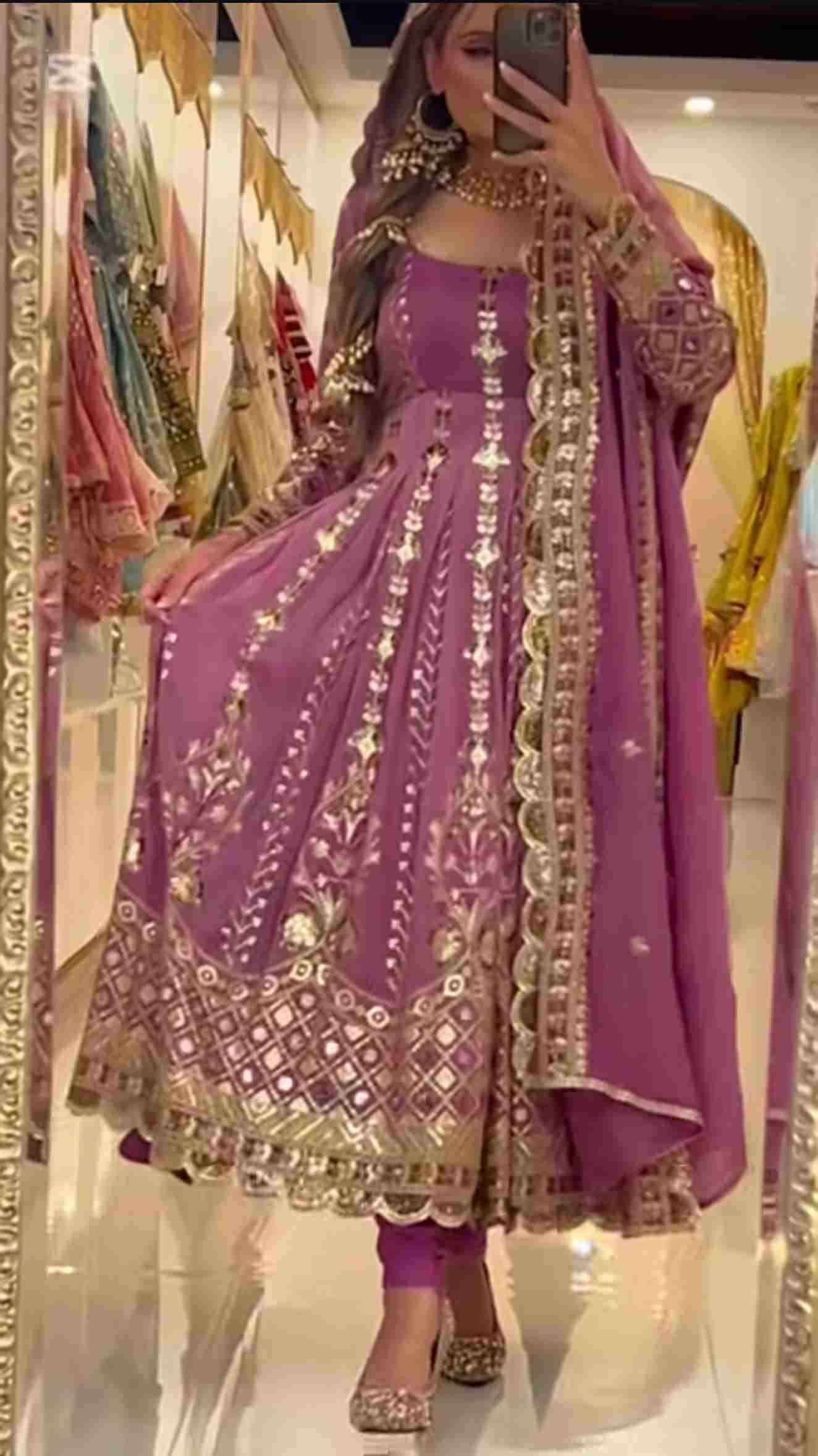 Sf-1075 By Fashid Wholesale Beautiful Suits Colorful Stylish Fancy Casual Wear & Ethnic Wear Heavy Chinnon Silk Dresses At Wholesale Price
