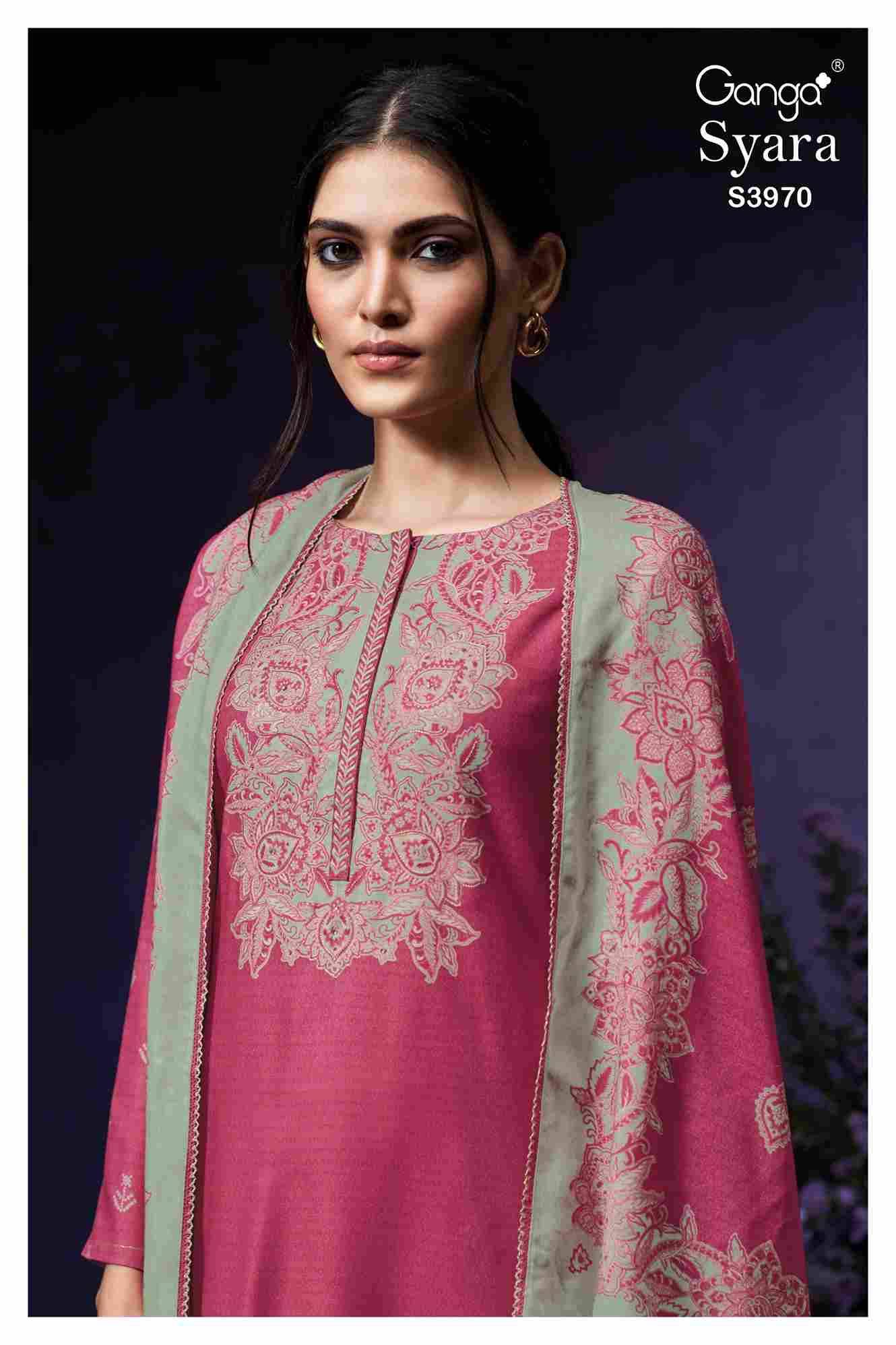 Syara-3970 By Ganga Fashion 3970-A To 3970-D Series Beautiful Festive Suits Colorful Stylish Fancy Casual Wear & Ethnic Wear Pure Pashmina Dresses At Wholesale Price