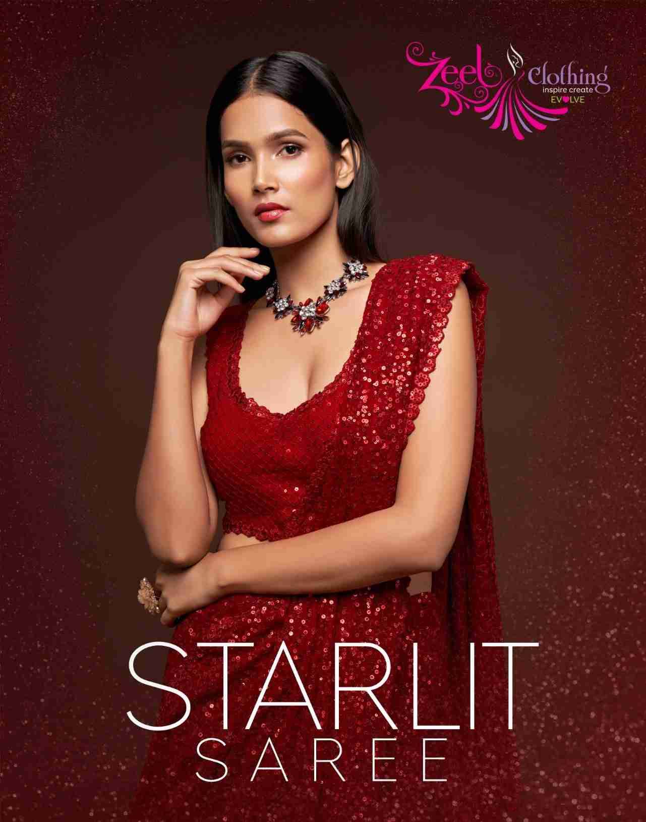 Starlet Sarees By Zeel Clothing 1001 To 1012 Series Indian Traditional Wear Collection Beautiful Stylish Fancy Colorful Party Wear & Occasional Wear Georgette Sarees At Wholesale Price