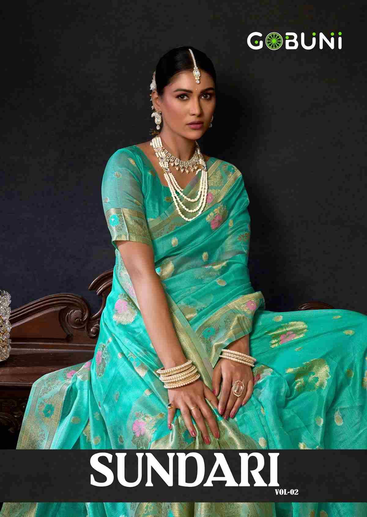 Sundari Vol-2 By Gobuni 1905 To 1908 Indian Traditional Wear Collection Beautiful Stylish Fancy Colorful Party Wear & Occasional Wear Organza Sarees At Wholesale Price