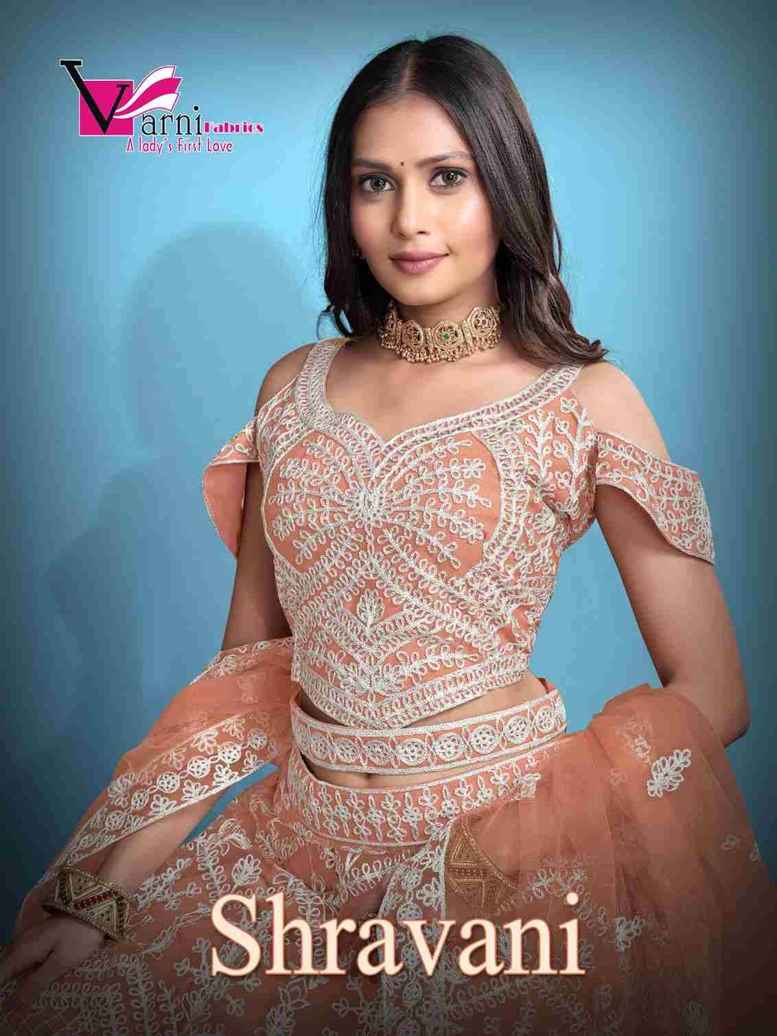 Shravari By Varni Fabrics 23001 To 23007 Series Designer Beautiful Collection Occasional Wear & Party Wear Net Lehengas At Wholesale Price