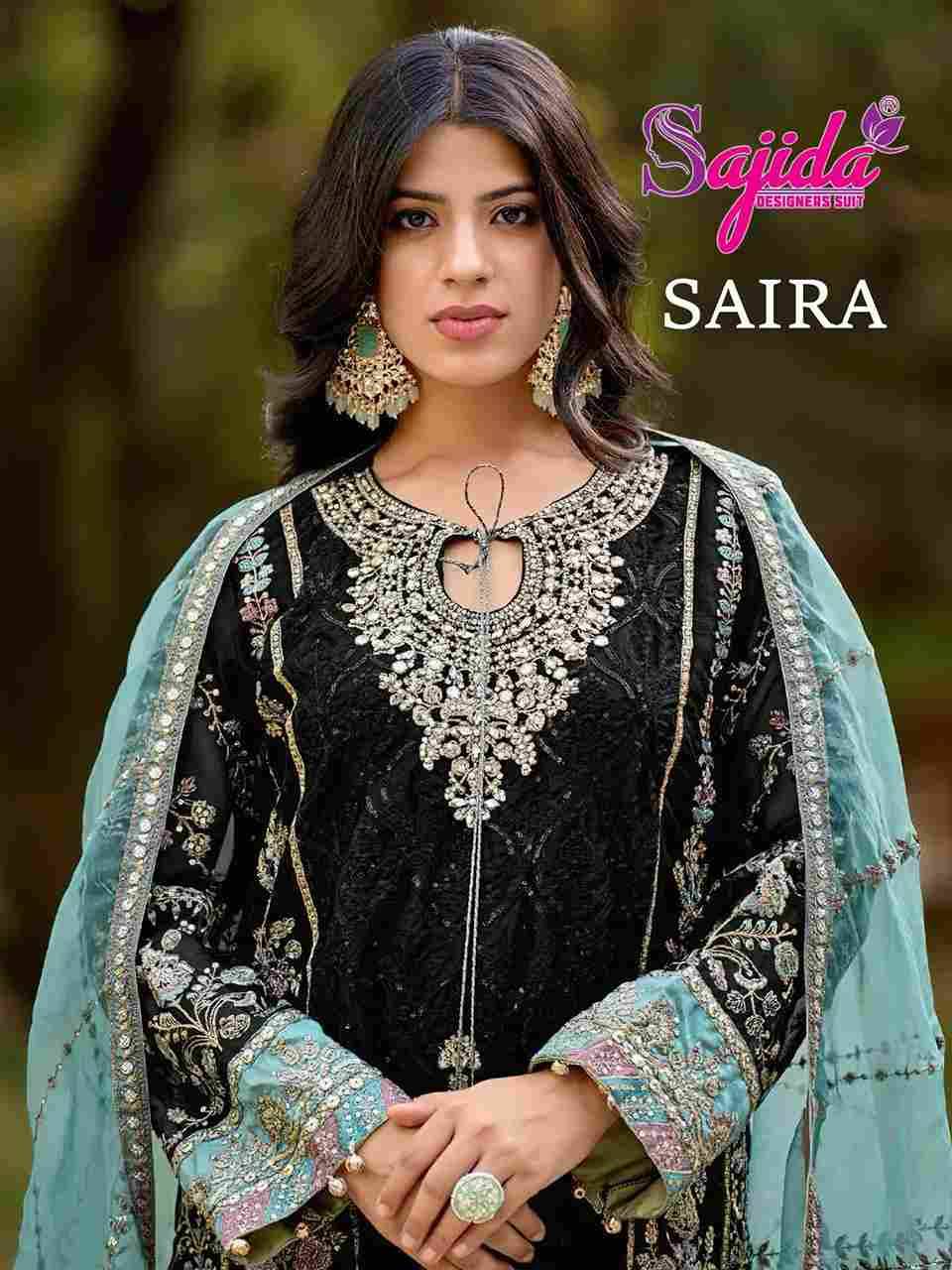 Saira 1044 Colours By Sajida Designer Suit 1044-A To 1044-B Series Designer Pakistani Suits Beautiful Fancy Stylish Colorful Party Wear & Occasional Wear Organza With Embroidery Dresses At Wholesale Price