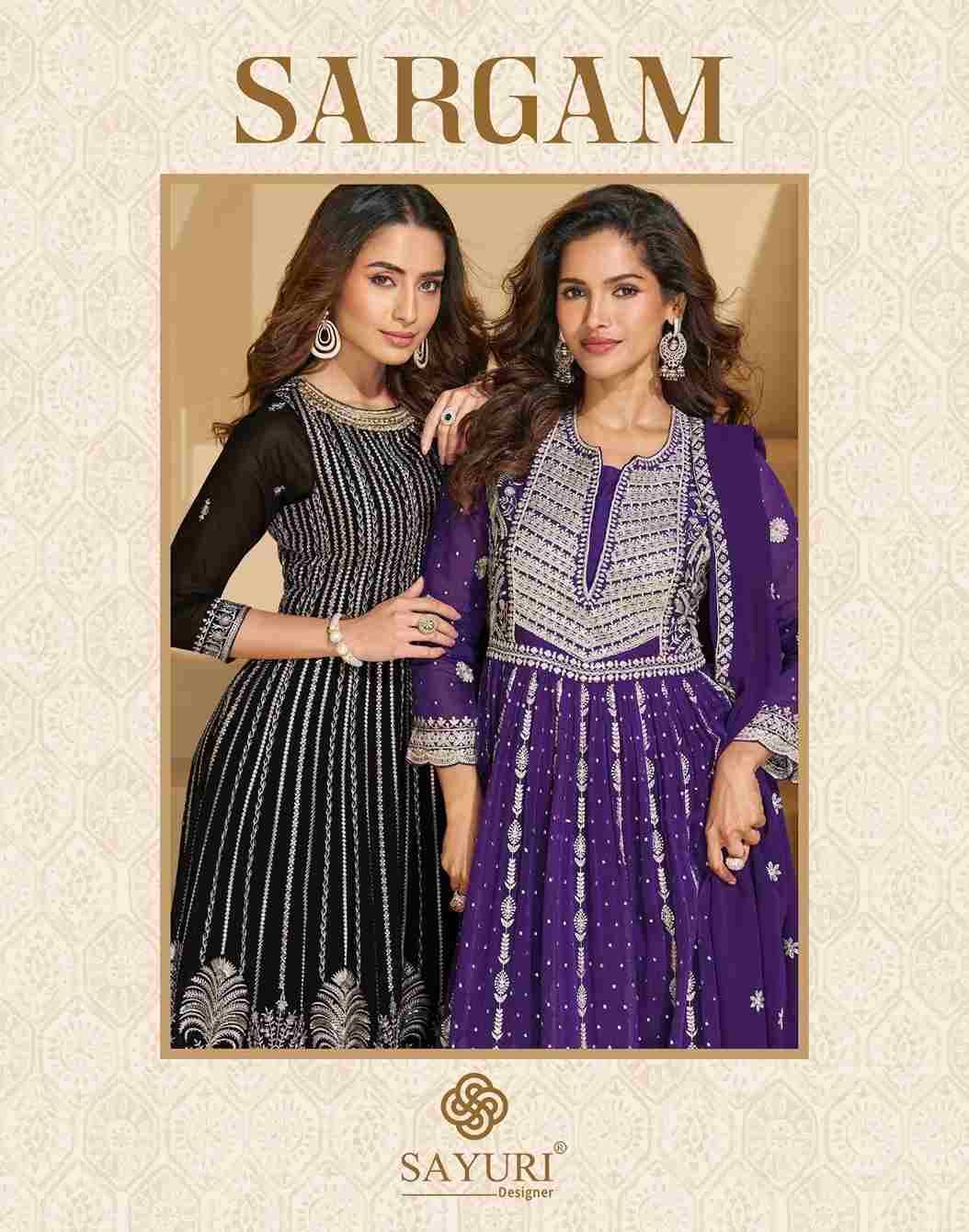 Sargam By Sayuri 10004 To 10006 Series Sharara Suits Beautiful Fancy Colorful Stylish Party Wear & Occasional Wear Premium Georgette Dresses At Wholesale Price