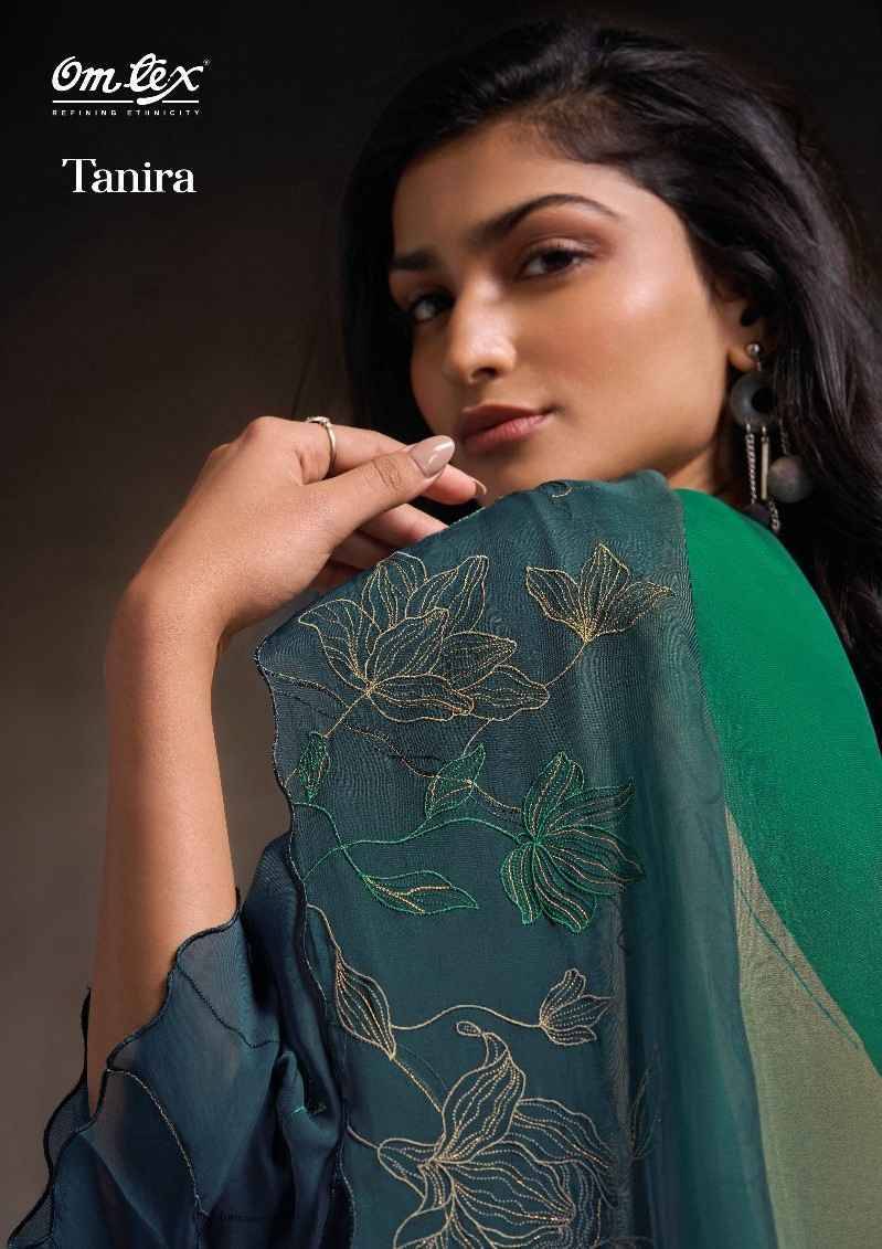 Tanira By Om Tex 7951-A To 7951-C Series Beautiful Festive Suits Colorful Stylish Fancy Casual Wear & Ethnic Wear Organza Dresses At Wholesale Price