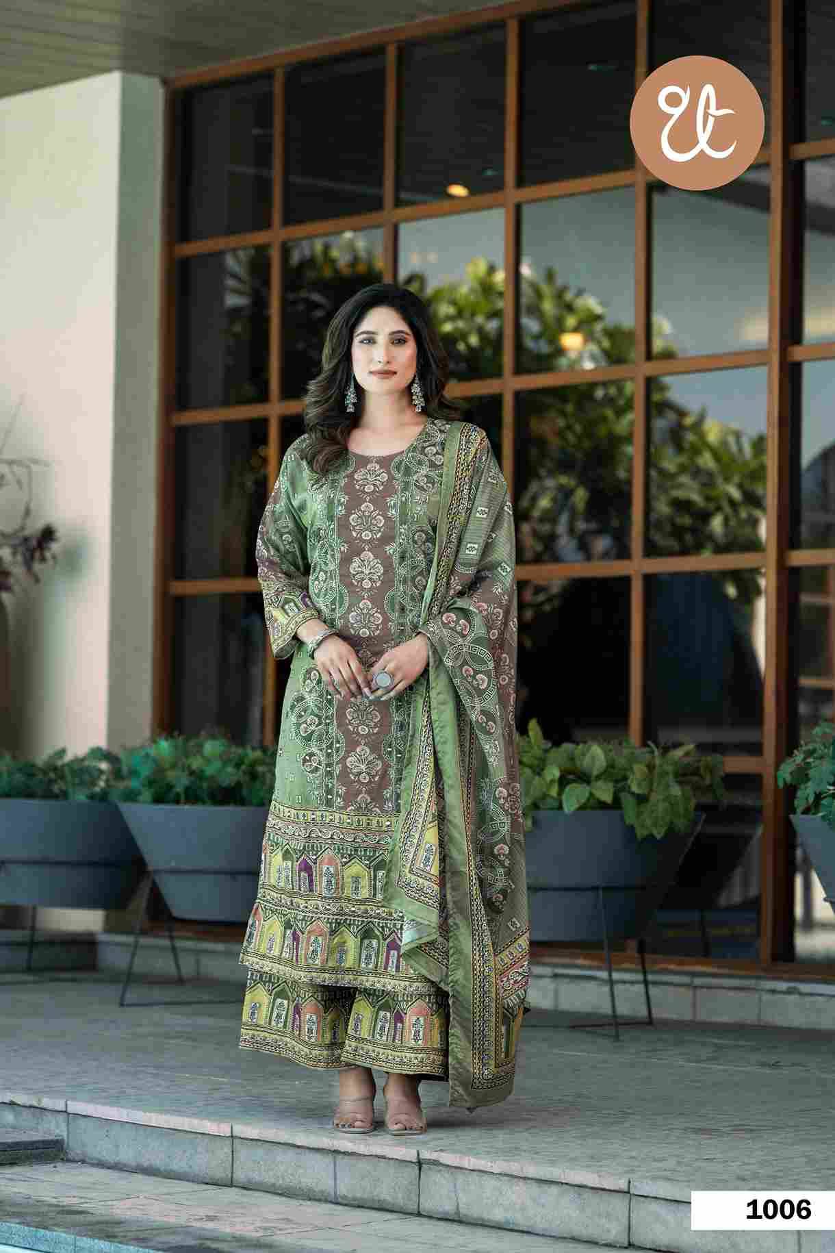 Thread Thrill 1005 Series By Thread Thrill 1005 To 1008 Series Beautiful Festive Suits Colorful Stylish Fancy Casual Wear & Ethnic Wear Heavy Soft Chinnon Dresses At Wholesale Price