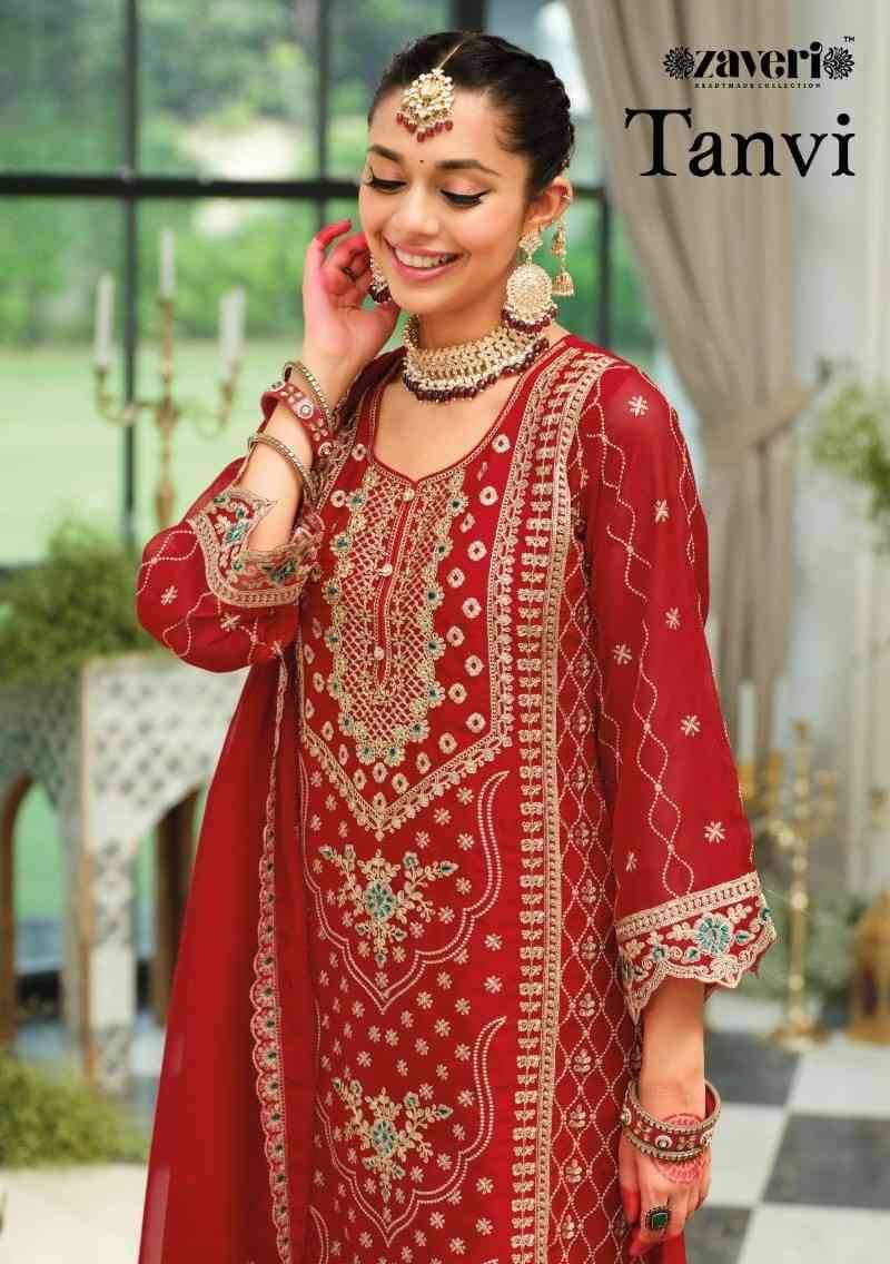 Tanvi By Zaveri 2131 To 2132 Series Beautiful Festive Suits Colorful Stylish Fancy Casual Wear & Ethnic Wear Soft Organza Dresses At Wholesale Price