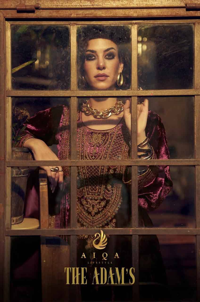 The Adams By Aiqa 2101 To 2106 Series Beautiful Festive Suits Colorful Stylish Fancy Casual Wear & Ethnic Wear Pure Viscose Velvet Dresses At Wholesale Price