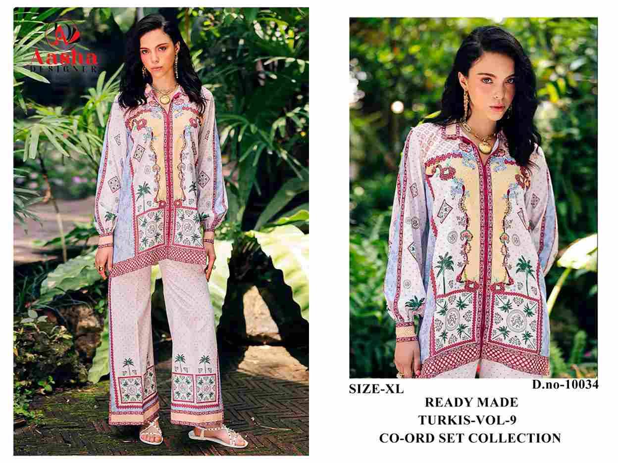 Turkis Vol-9 By Aasha Designer 10033 To 10036 Series Designer Stylish Fancy Colorful Beautiful Casual Wear & Ethnic Wear Modal Satin Co-Ords At Wholesale Price