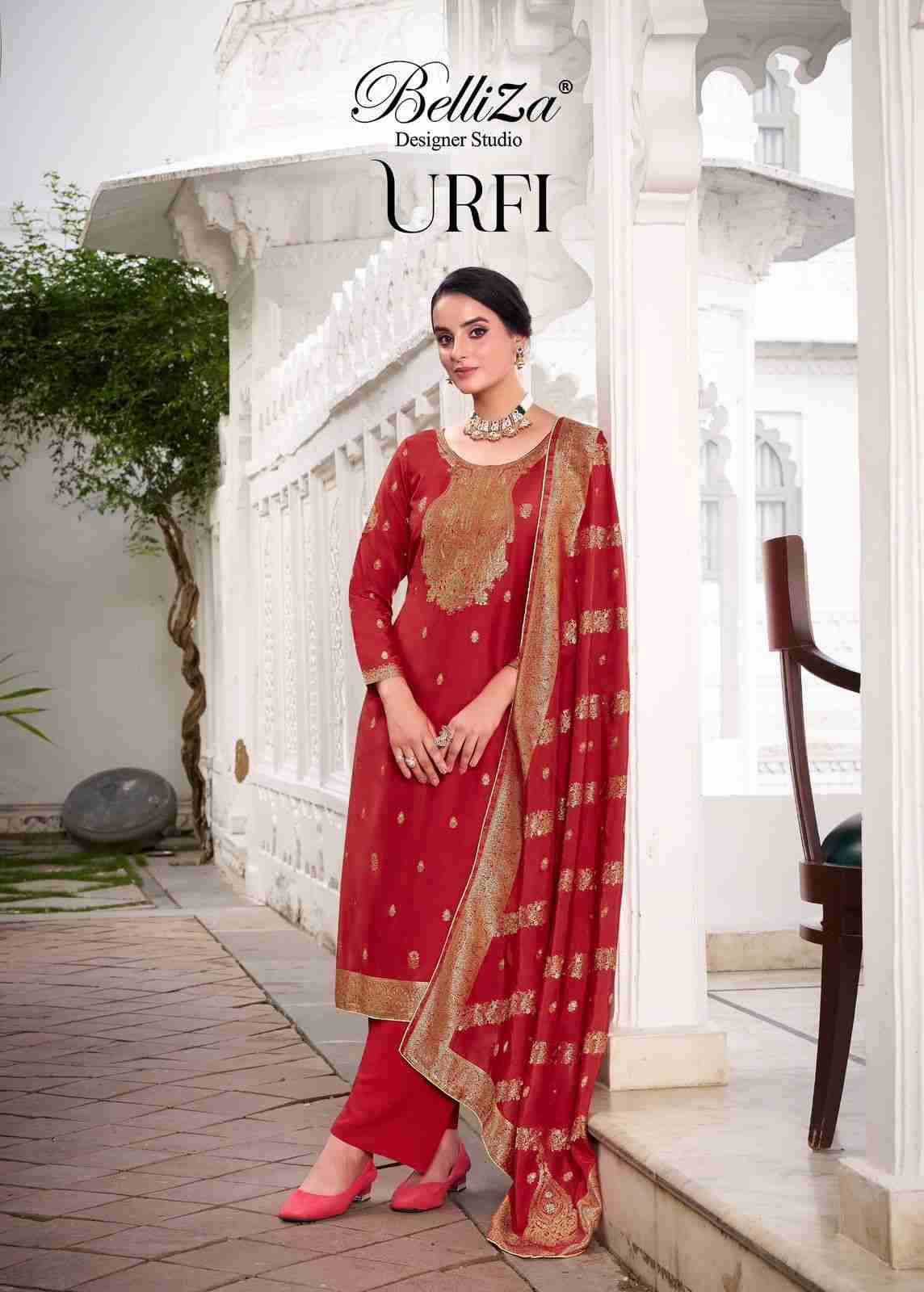 Urfi By Belliza 892-001 To 892-006 Series Beautiful Festive Suits Stylish Fancy Colorful Casual Wear & Ethnic Wear Pure Viscose Dola Silk Jacquard Dresses At Wholesale Price
