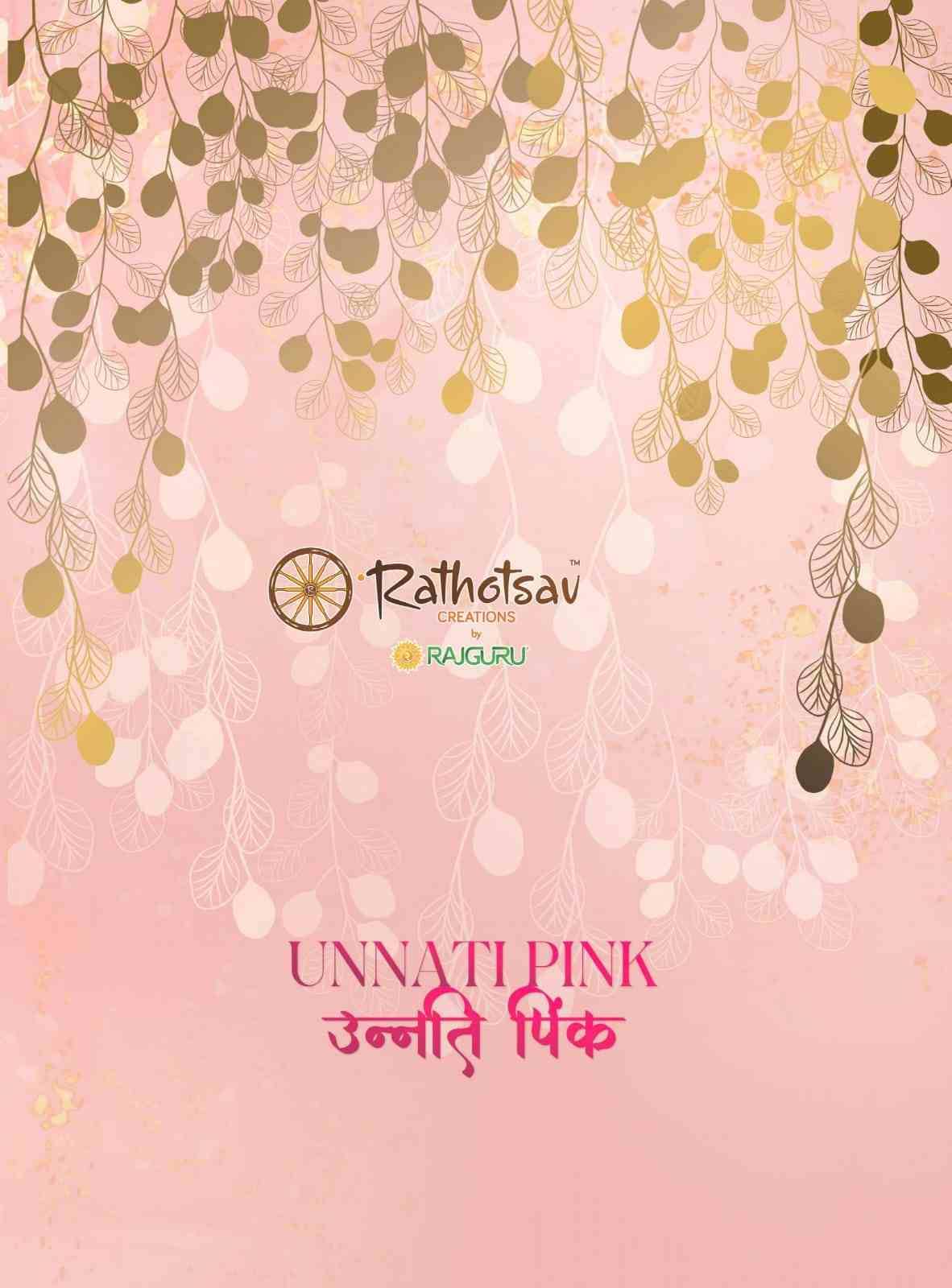 Unnati Pink By Rathotsav 2621 To 2627 Series Indian Traditional Wear Collection Beautiful Stylish Fancy Colorful Party Wear & Occasional Wear Chiffon Sarees At Wholesale Price