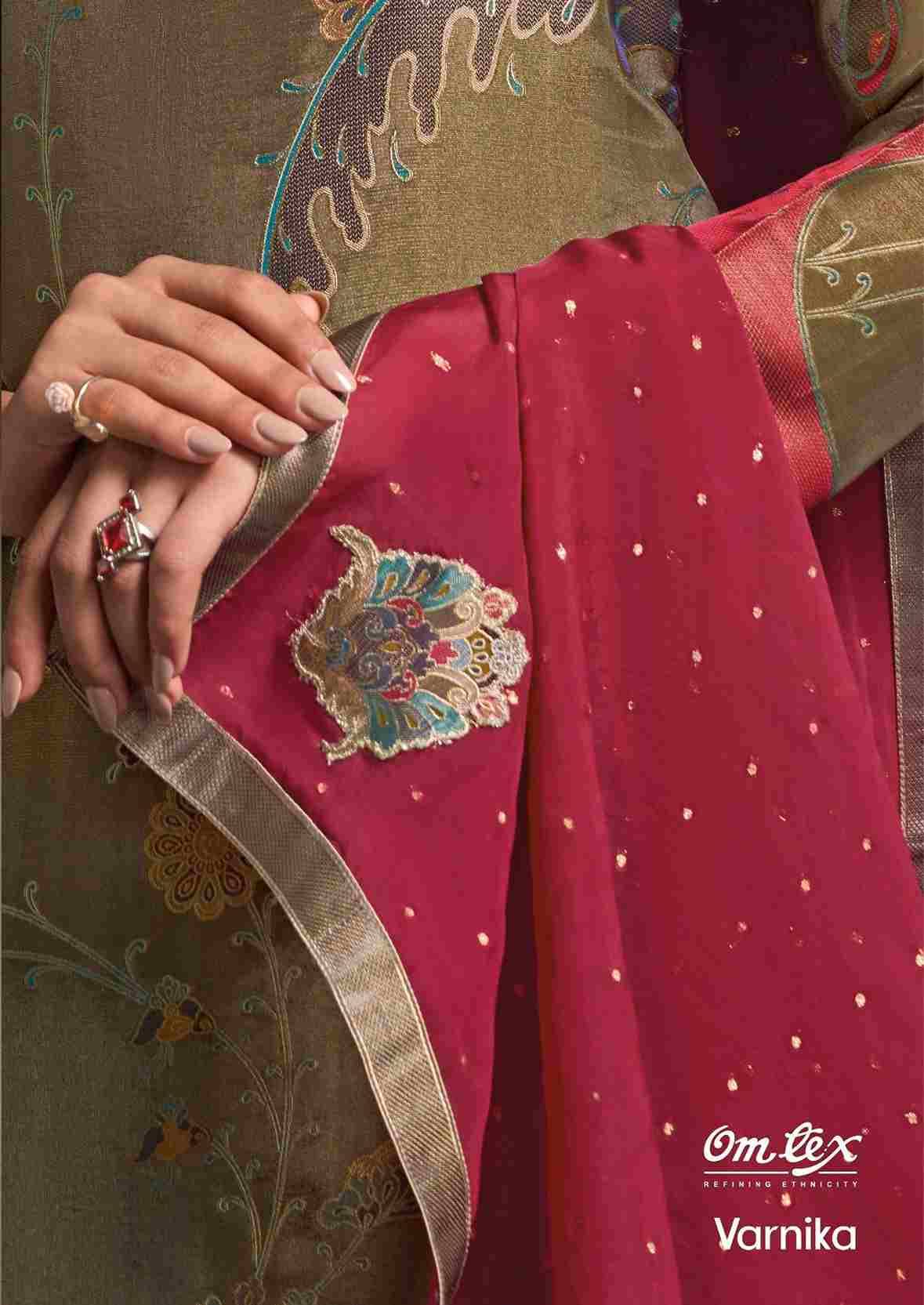 Varnika By Om Tex 7811-A To 7811-D Series Beautiful Festive Suits Colorful Stylish Fancy Casual Wear & Ethnic Wear Silk Jacquard Print Dresses At Wholesale Price