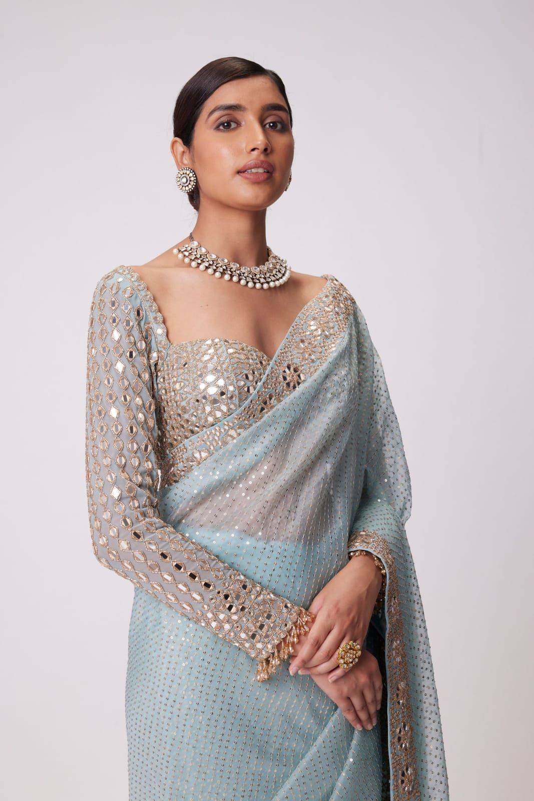 Vs-Shivangi By Fashid Wholesale Indian Traditional Wear Collection Beautiful Stylish Fancy Colorful Party Wear & Occasional Wear Faux Georgette Sarees At Wholesale Price